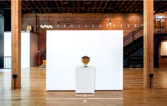 "Square Root" Layered Glass Art Cube Sculpture