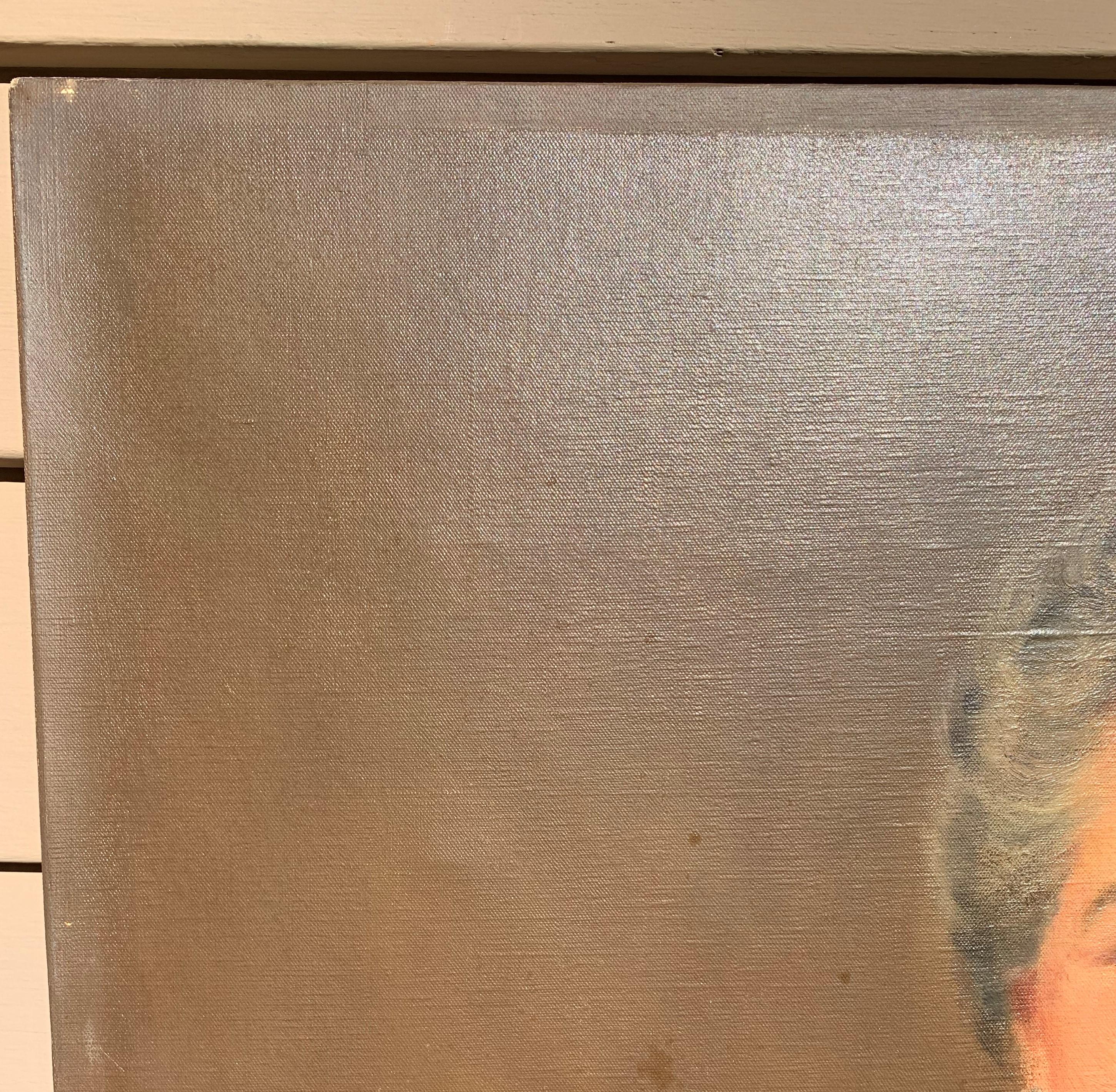 L'artiste américain Jacob Binder (1887-1984), peinture à l'huile, portrait, 1969 en vente 3