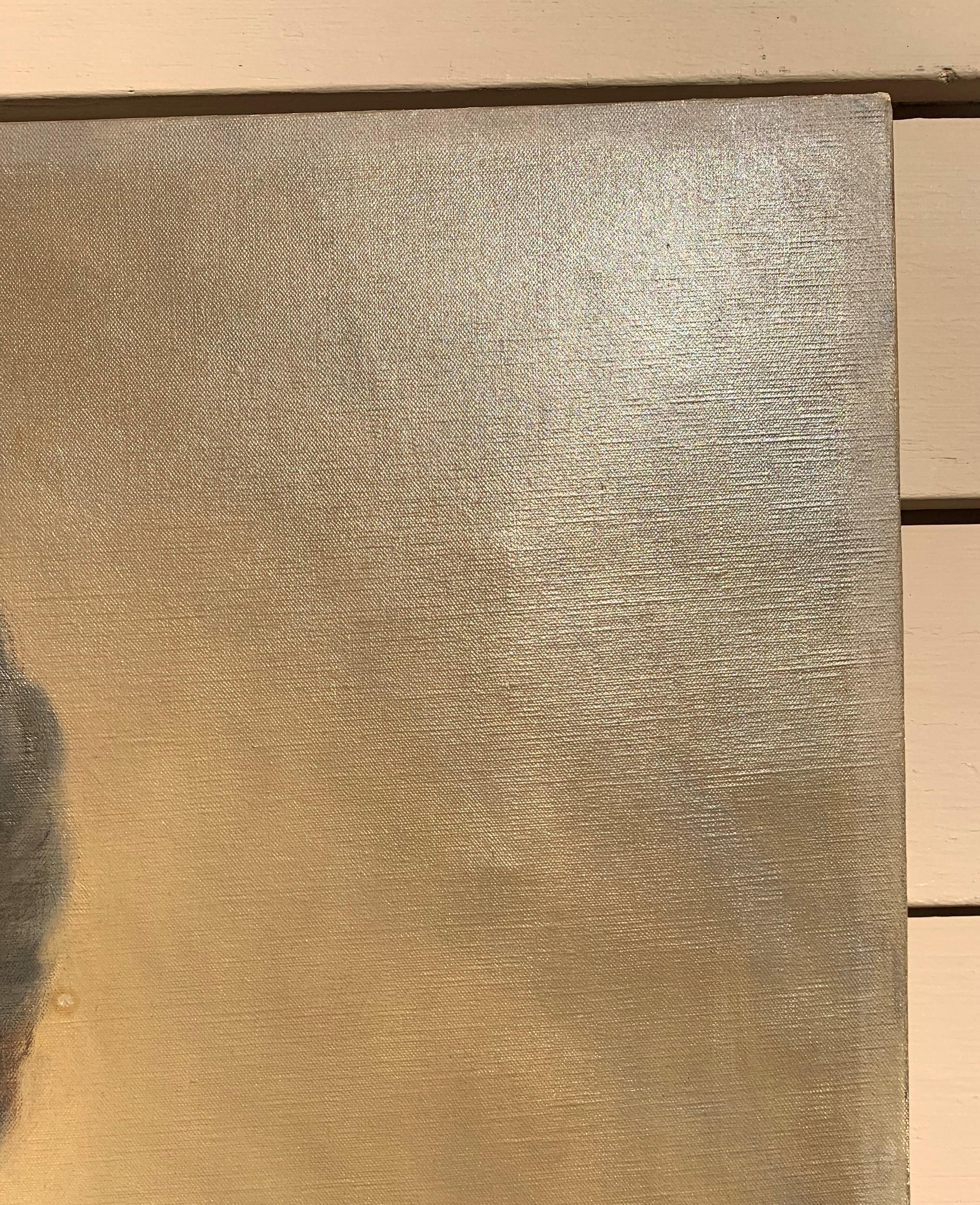 L'artiste américain Jacob Binder (1887-1984), peinture à l'huile, portrait, 1969 en vente 4