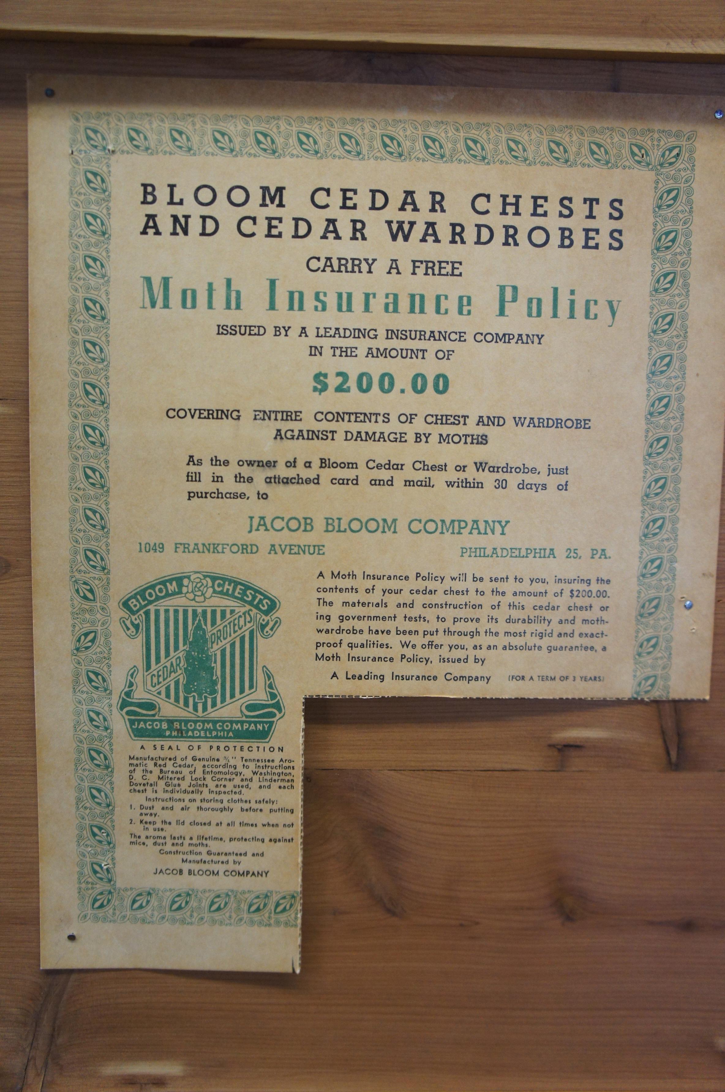 Mid-20th Century Jacob Bloom Co. American Mahogany Chippendale Cedar Chest Wardrobe Coffer Trunk