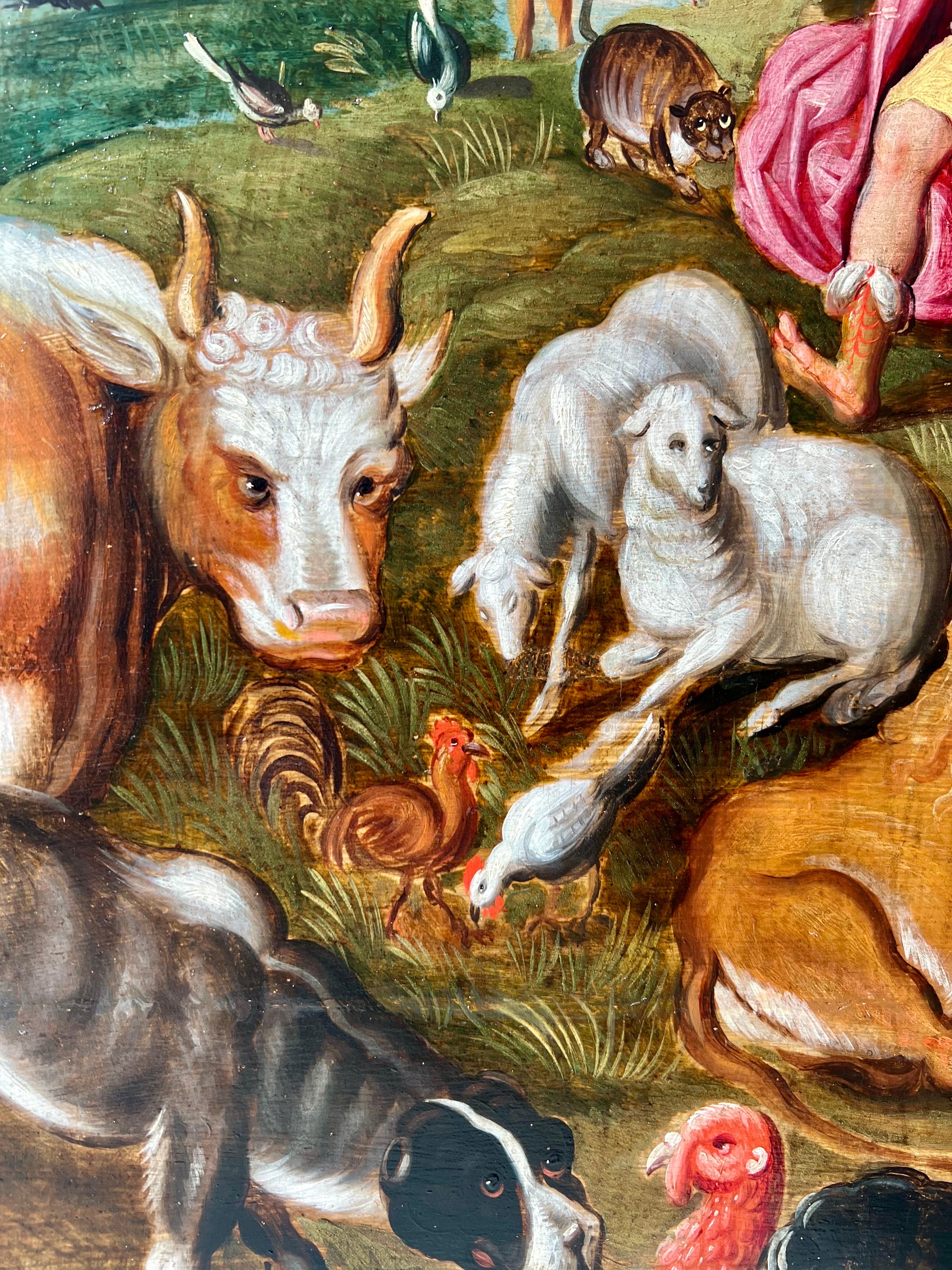 Masterly flamand du 17e siècle - Orphée charme les animaux avec sa musique en vente 2