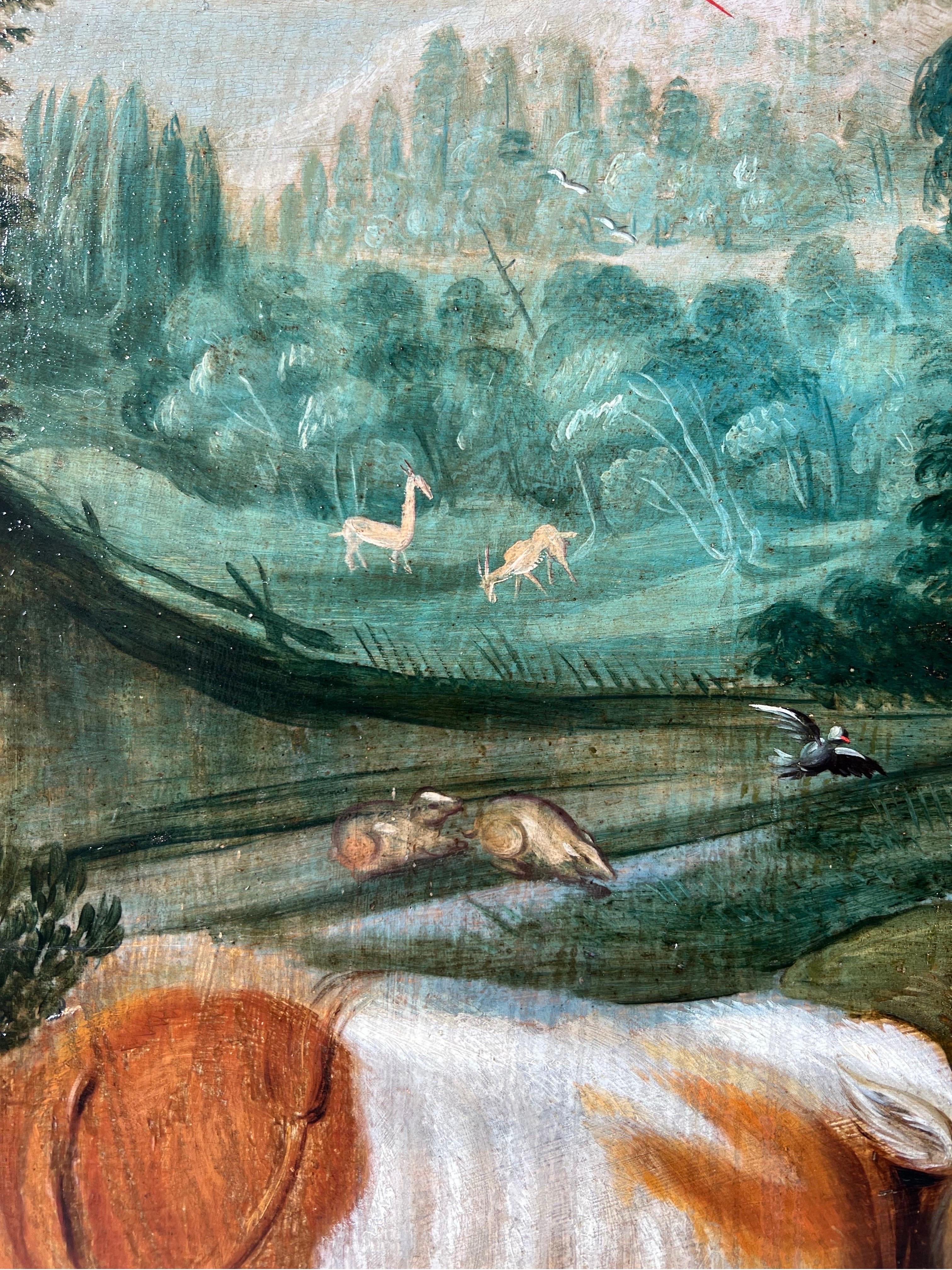 Masterly flamand du 17e siècle - Orphée charme les animaux avec sa musique en vente 3