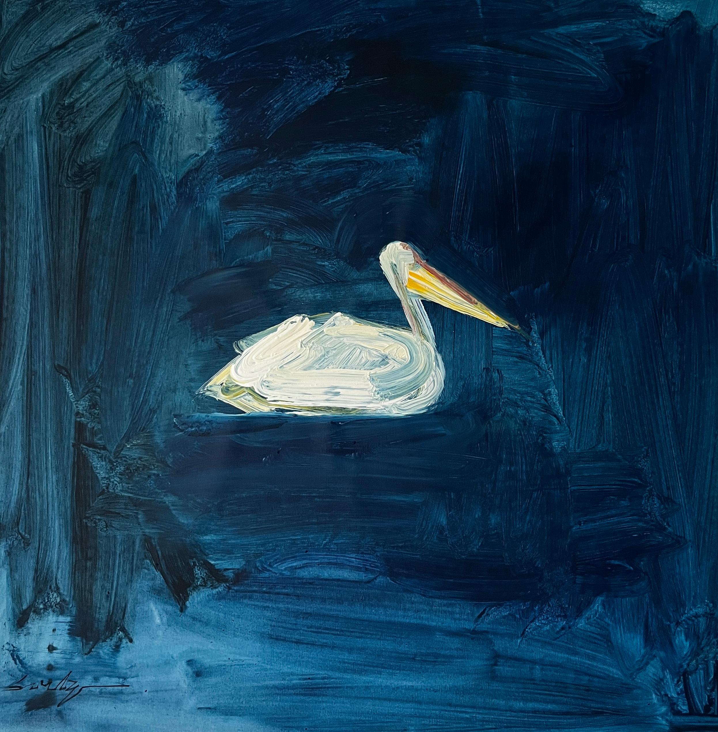 Jacob Burda  Animal Painting - Blue Silence