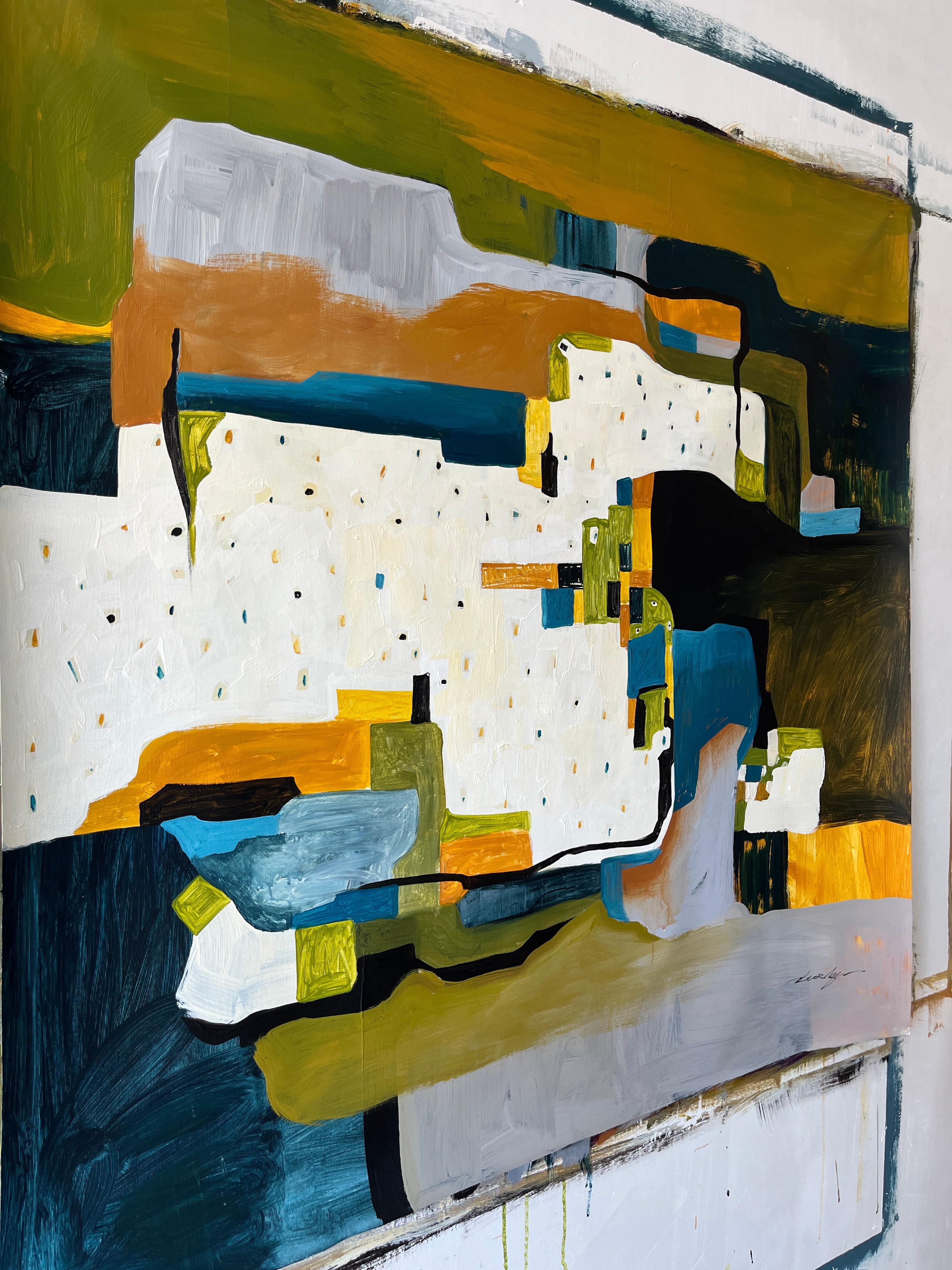 Encrucijada de pensamiento - Painting Abstracto de Jacob Burda 