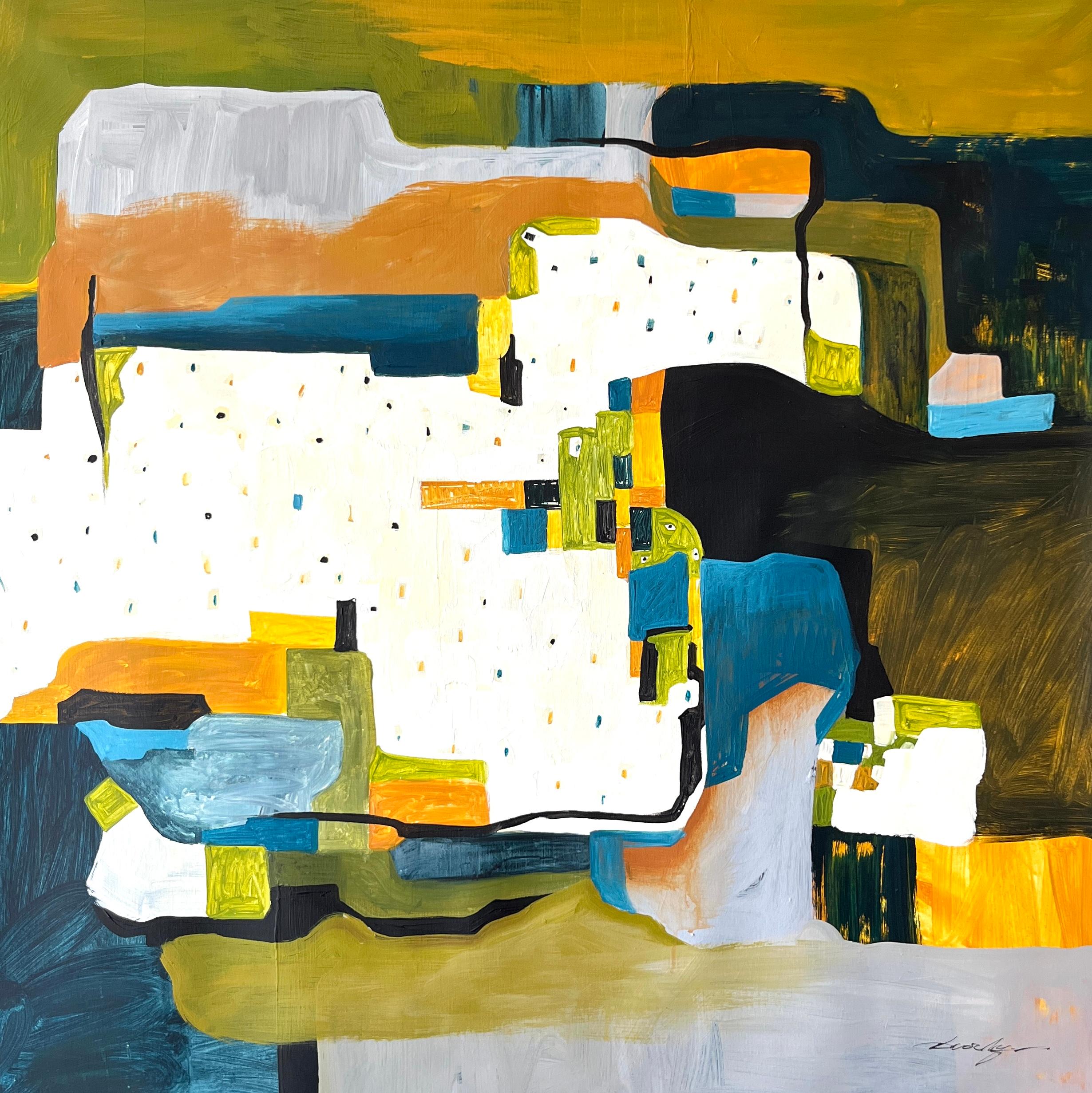 Encrucijada de pensamiento - Abstract Painting Beige de Jacob Burda 