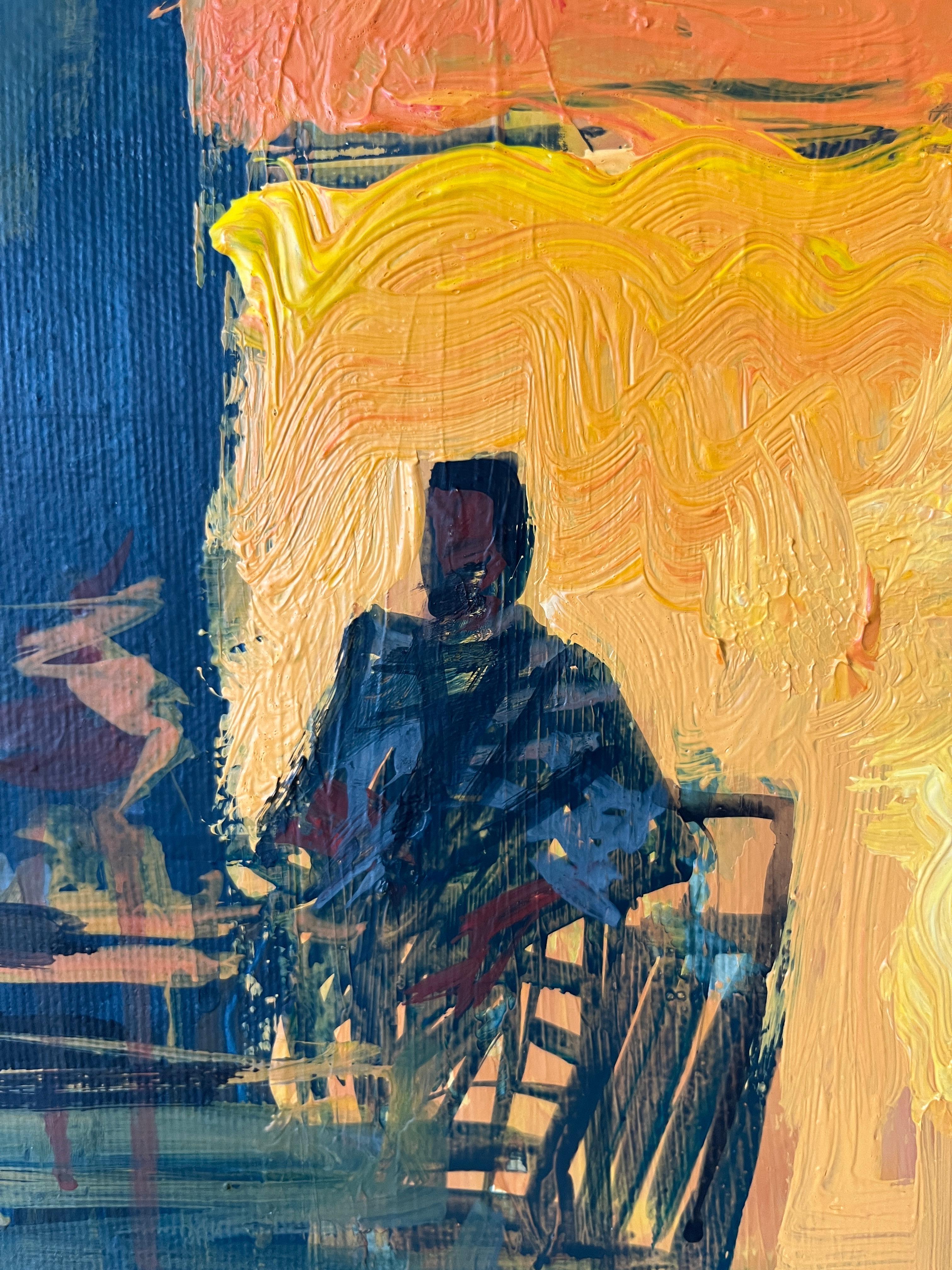 Tasse Grüner Tee (Abstrakt), Painting, von Jacob Burda 