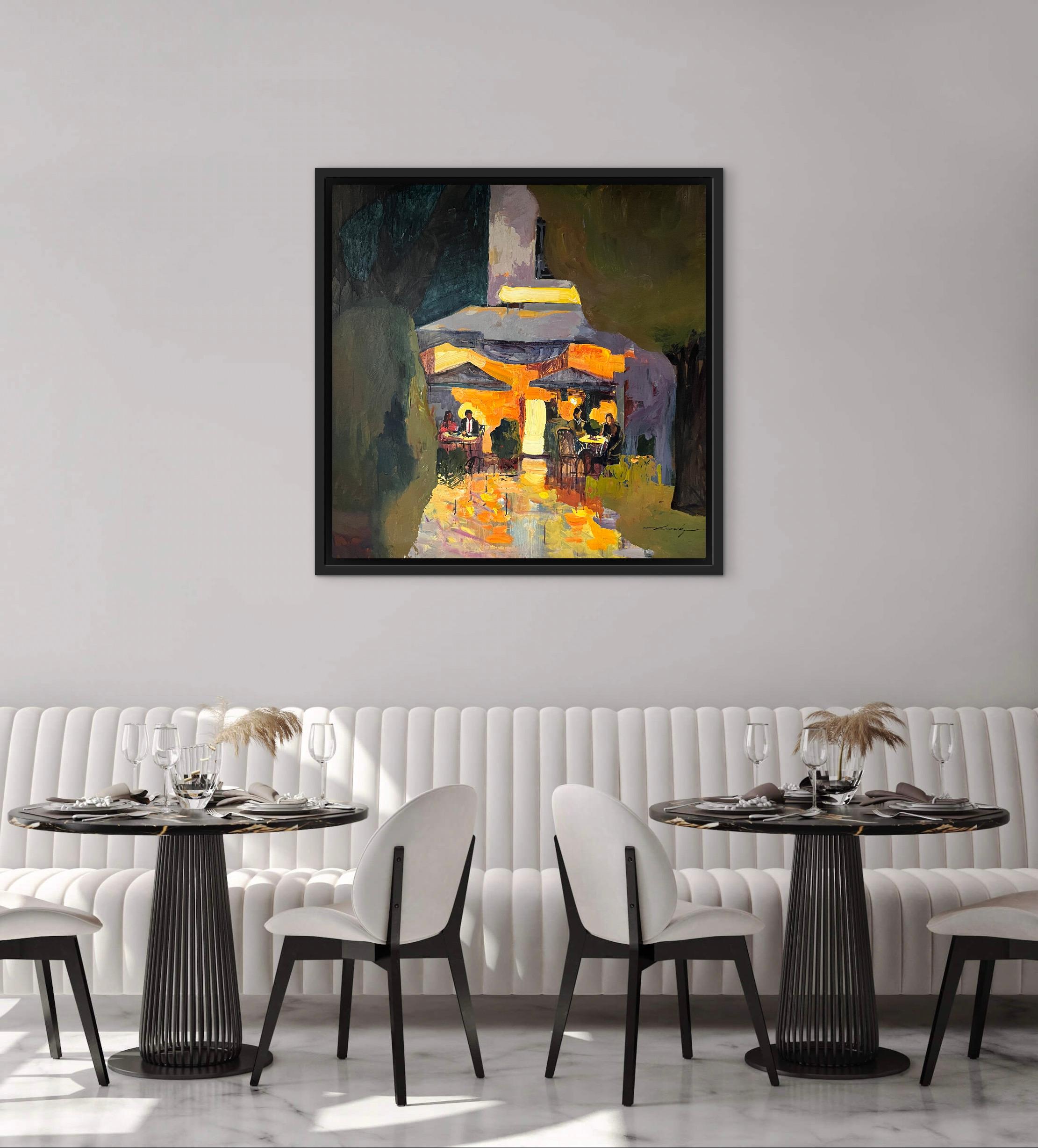 Evening Lights - Painting by Jacob Burda 