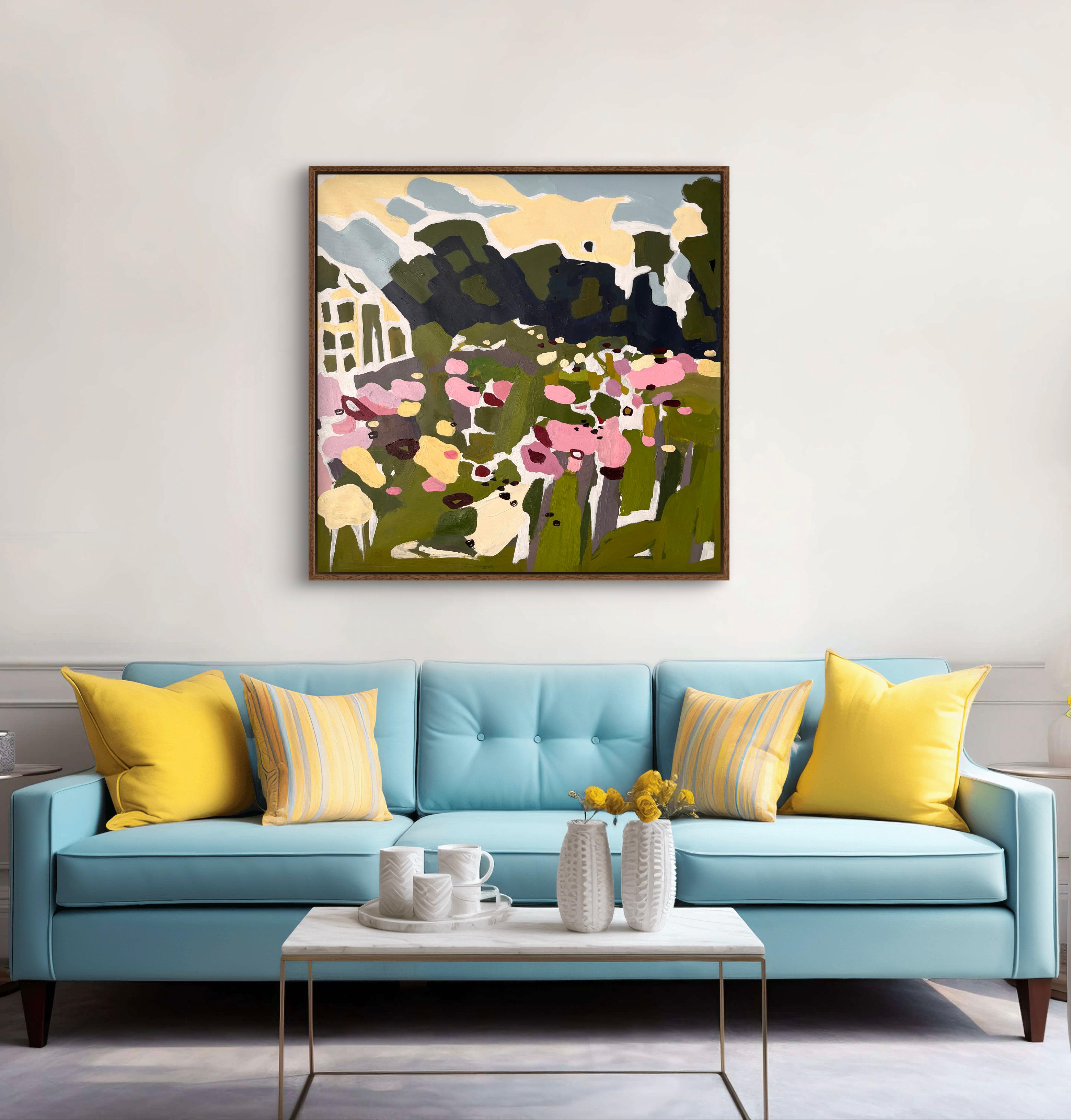 Garden - Black Figurative Painting by Jacob Burda 