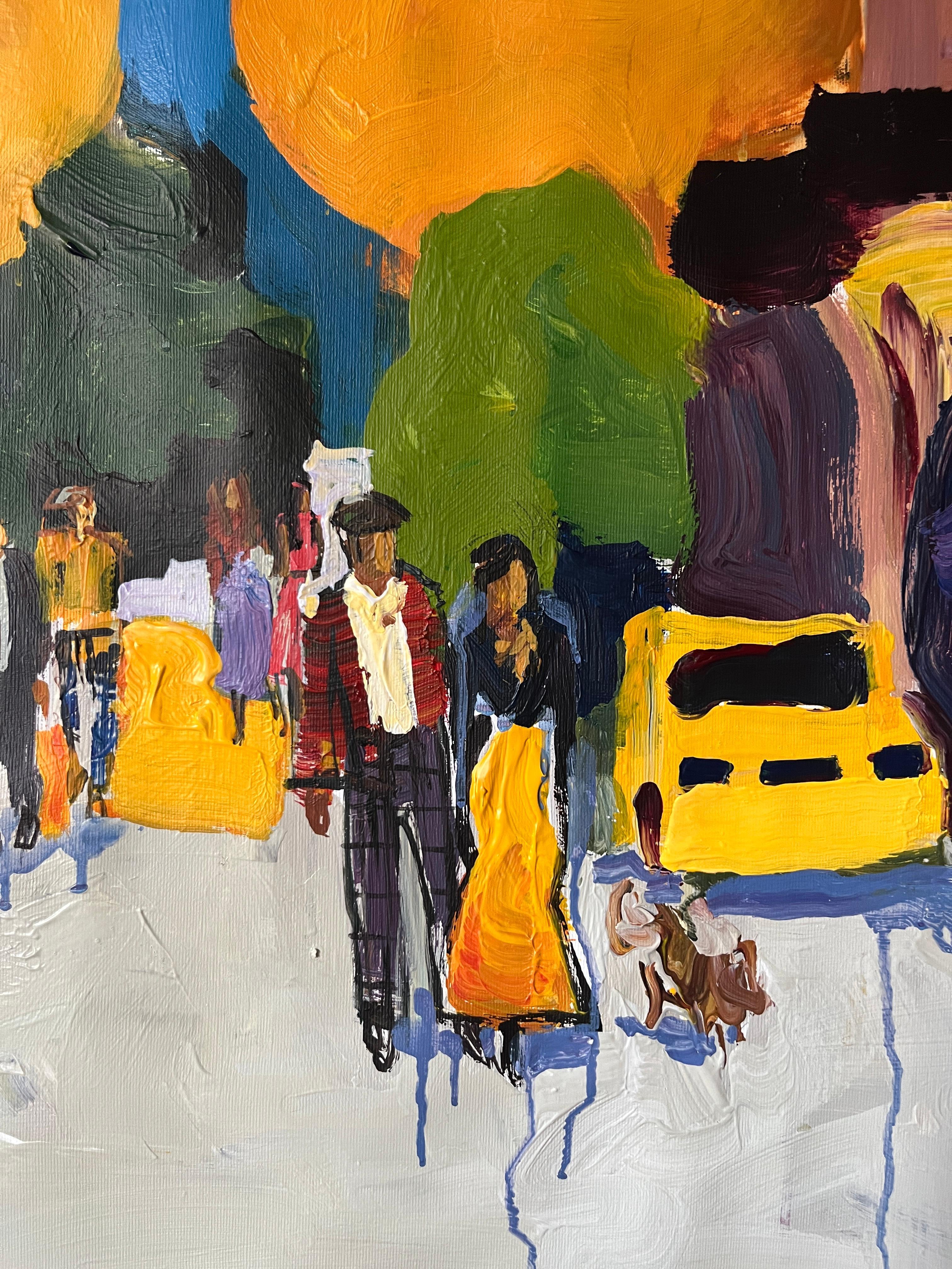 Goldene Straßen (Zeitgenössisch), Painting, von Jacob Burda 