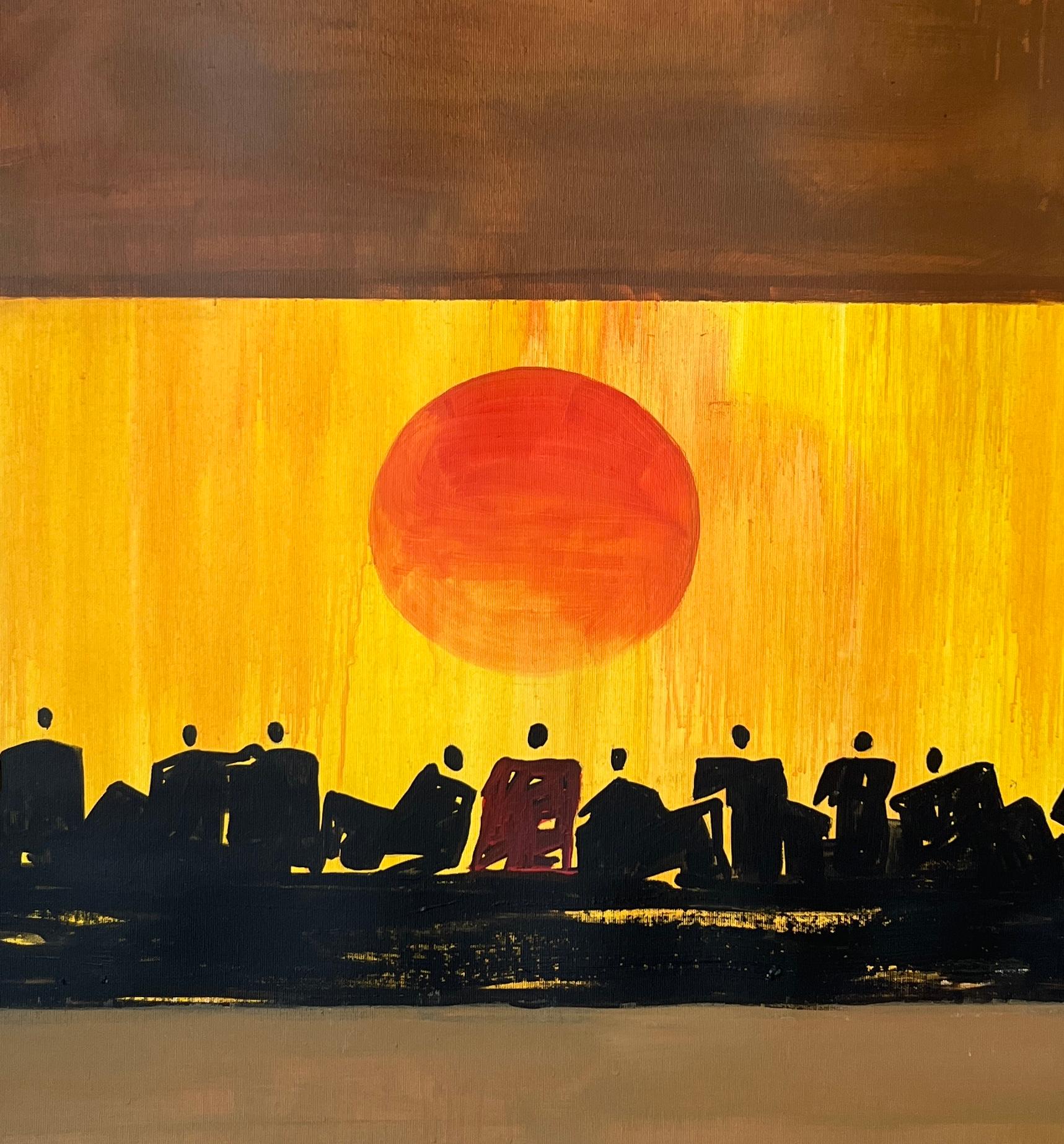 Last Supper - Brown Figurative Painting by Jacob Burda 
