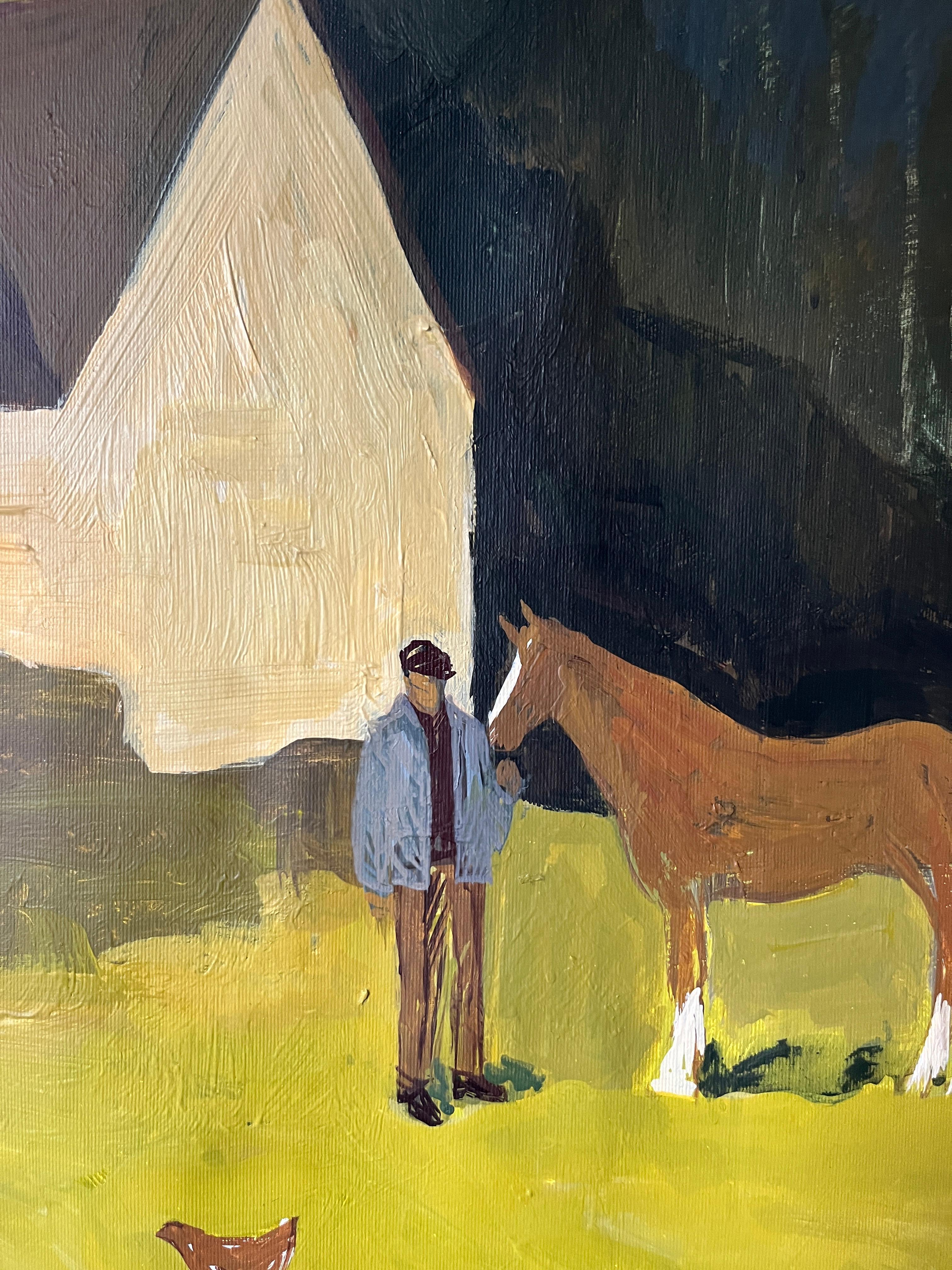 Lebendiges Leben (Schwarz), Figurative Painting, von Jacob Burda 