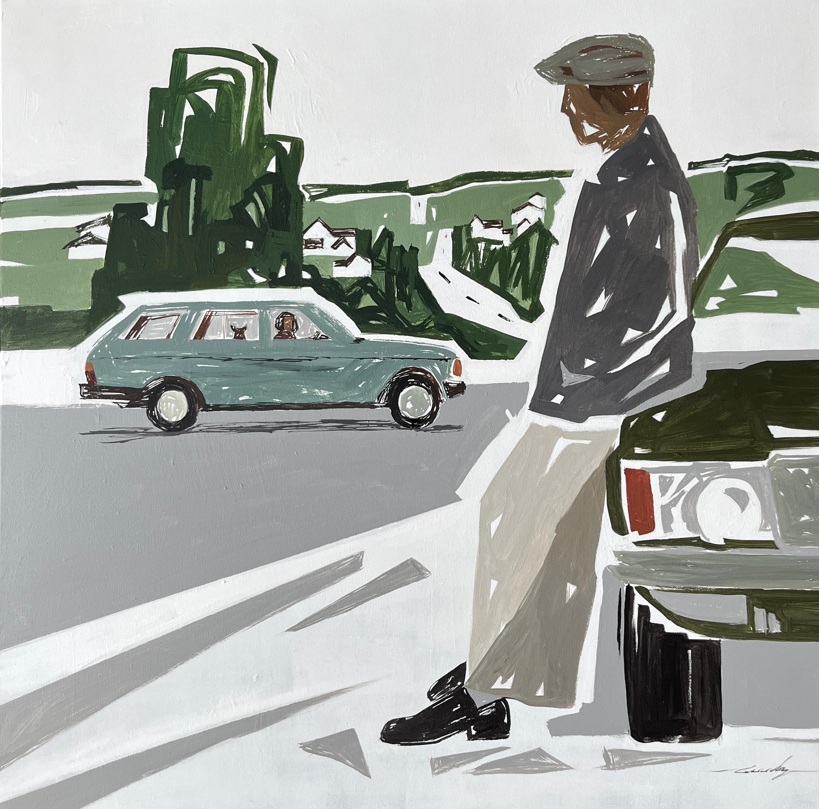 Landscape Painting di Jacob Burda  - "Punto d'incontro"