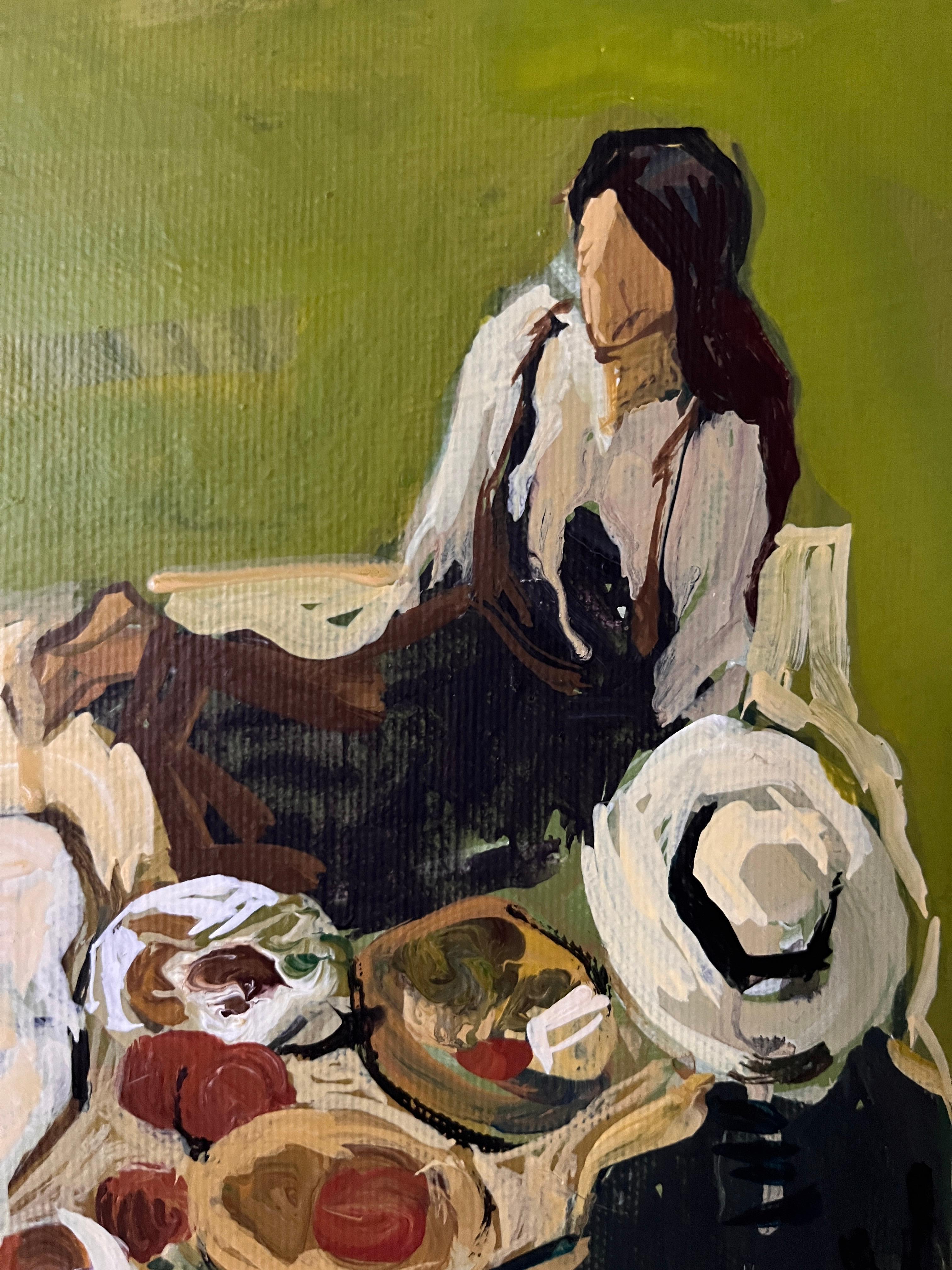 Picnic in the Green Valley (Braun), Landscape Painting, von Jacob Burda 