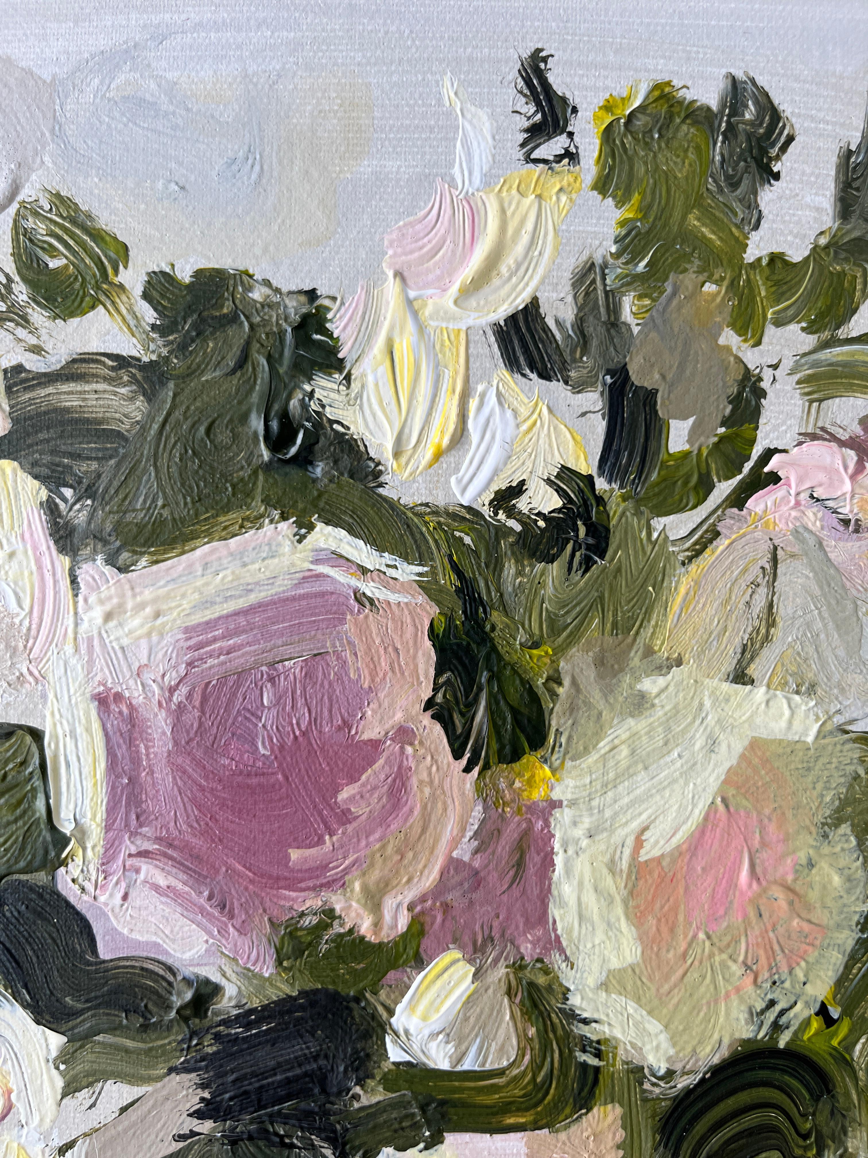 Roses - Gray Still-Life Painting by Jacob Burda 
