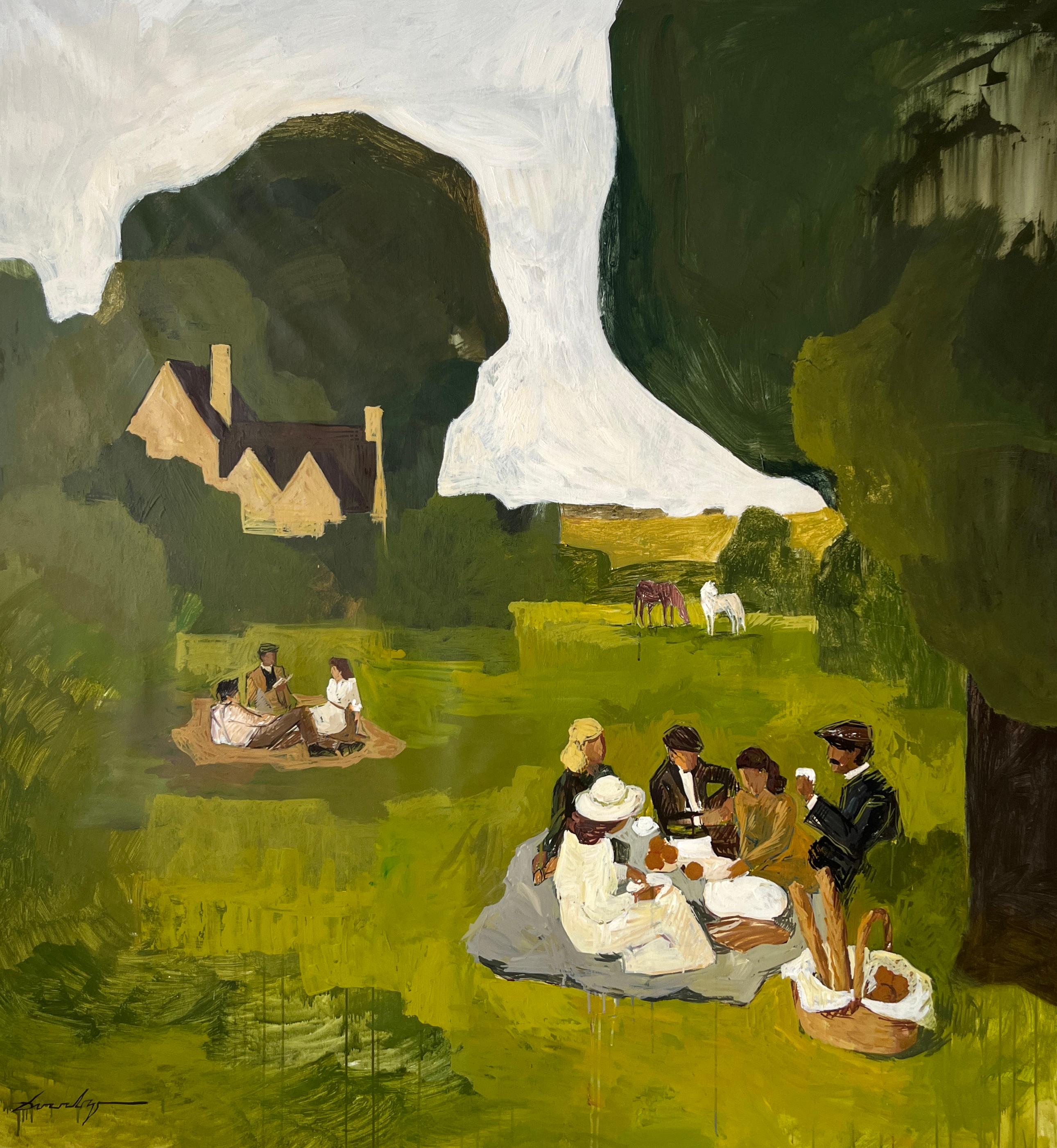 Jacob Burda  Figurative Painting - Stories of a Summer Day