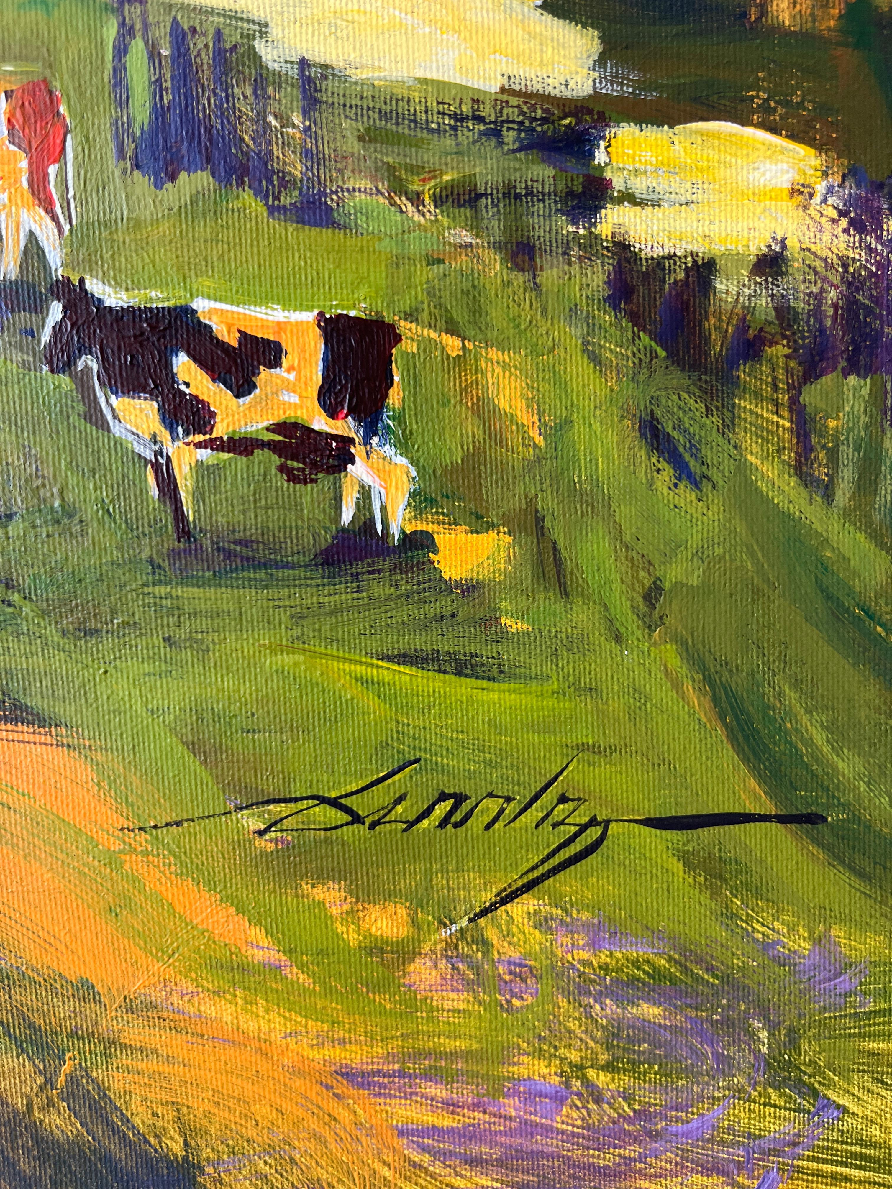 Sonnenuntergang – Painting von Jacob Burda 