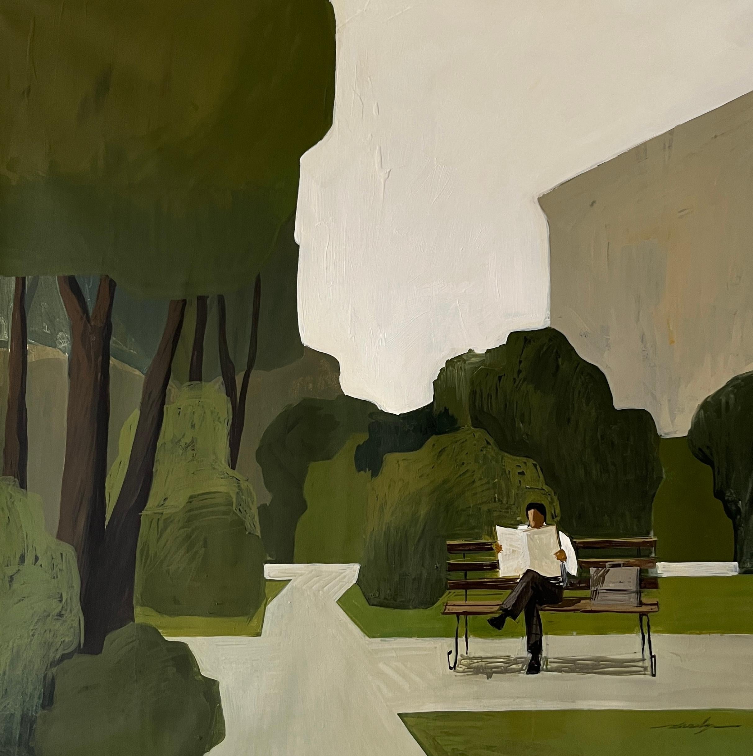Jacob Burda  Figurative Painting – Der Leser