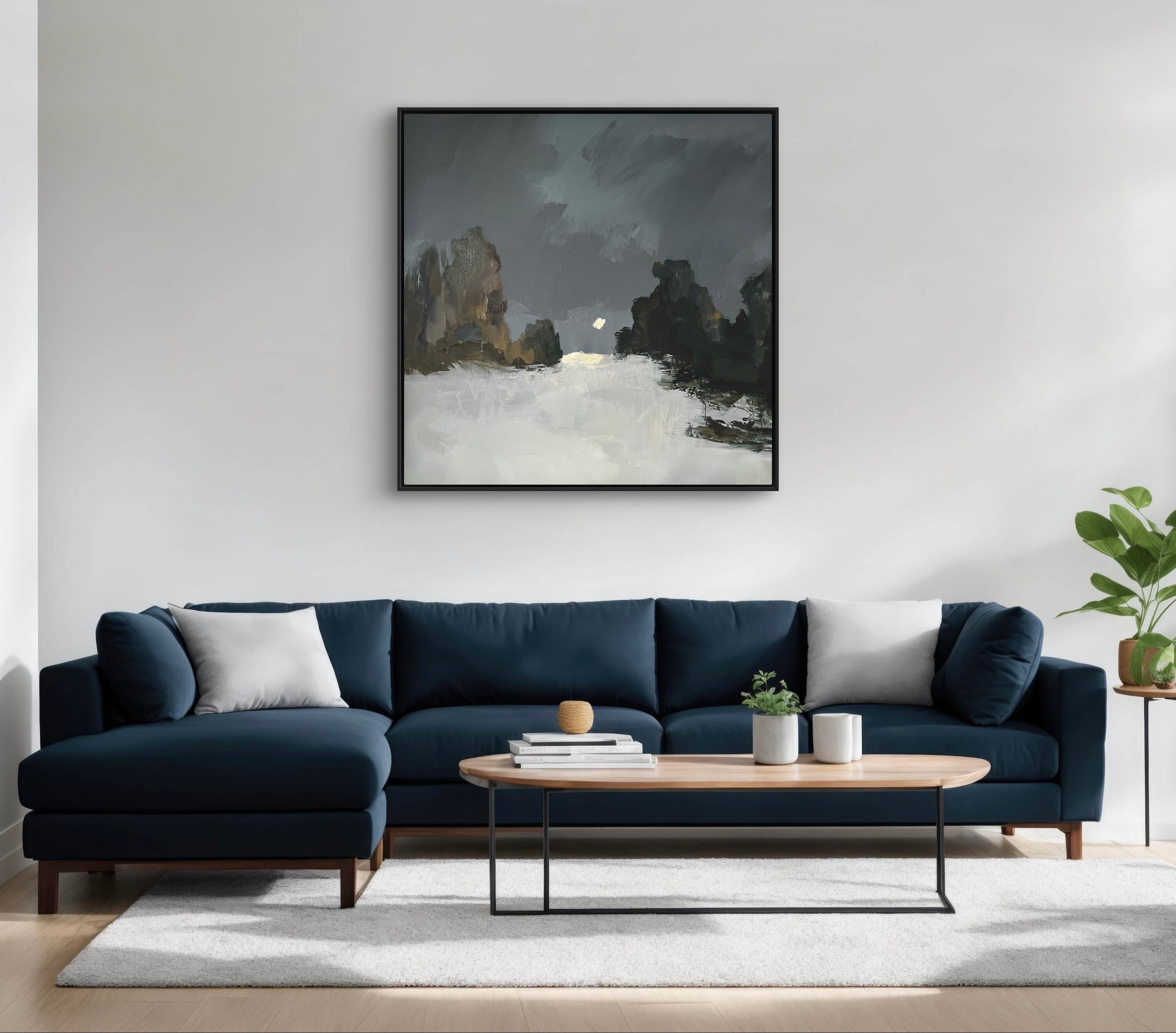 Winterabend (Abstrakt), Painting, von Jacob Burda 