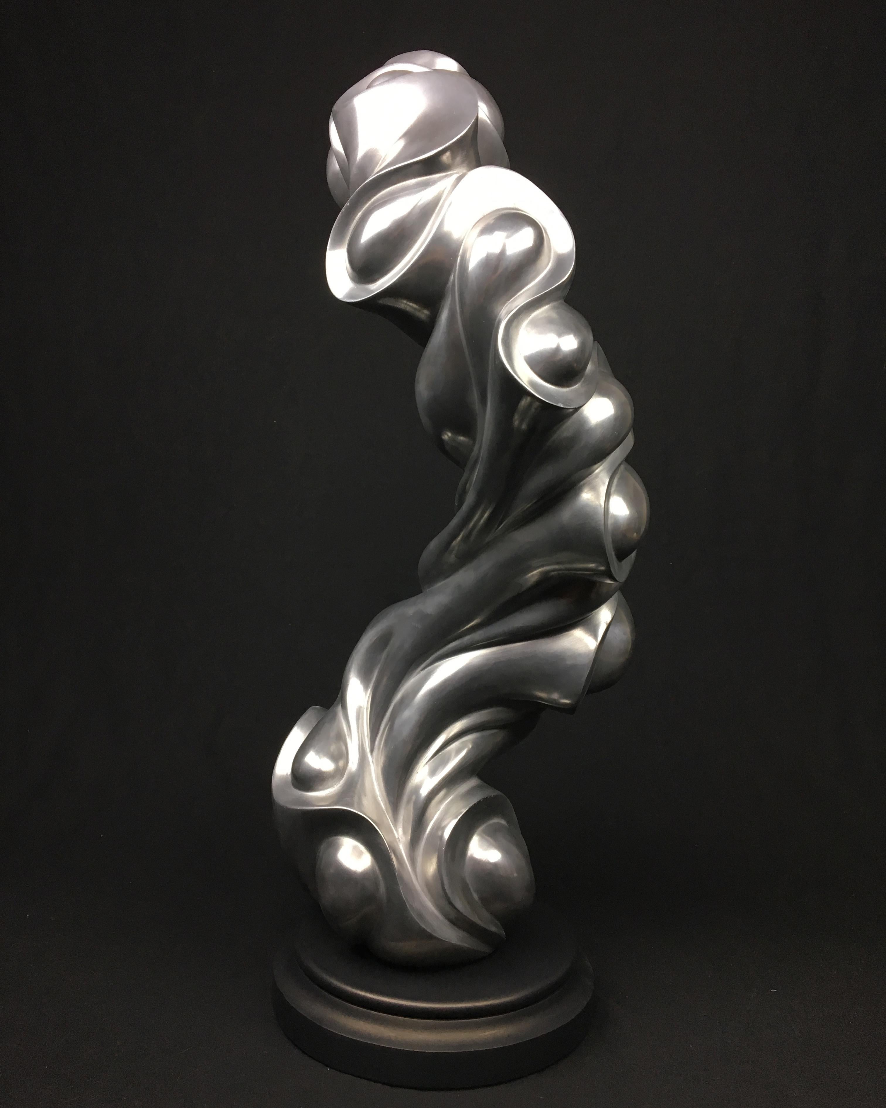 Fluctuación - Escultura abstracta modernista de gran tamaño inspirada en la naturaleza orgánica en venta 3