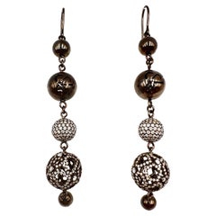 Jacob & Co. 18k Black Gold Diamond Lace Drop Earrings