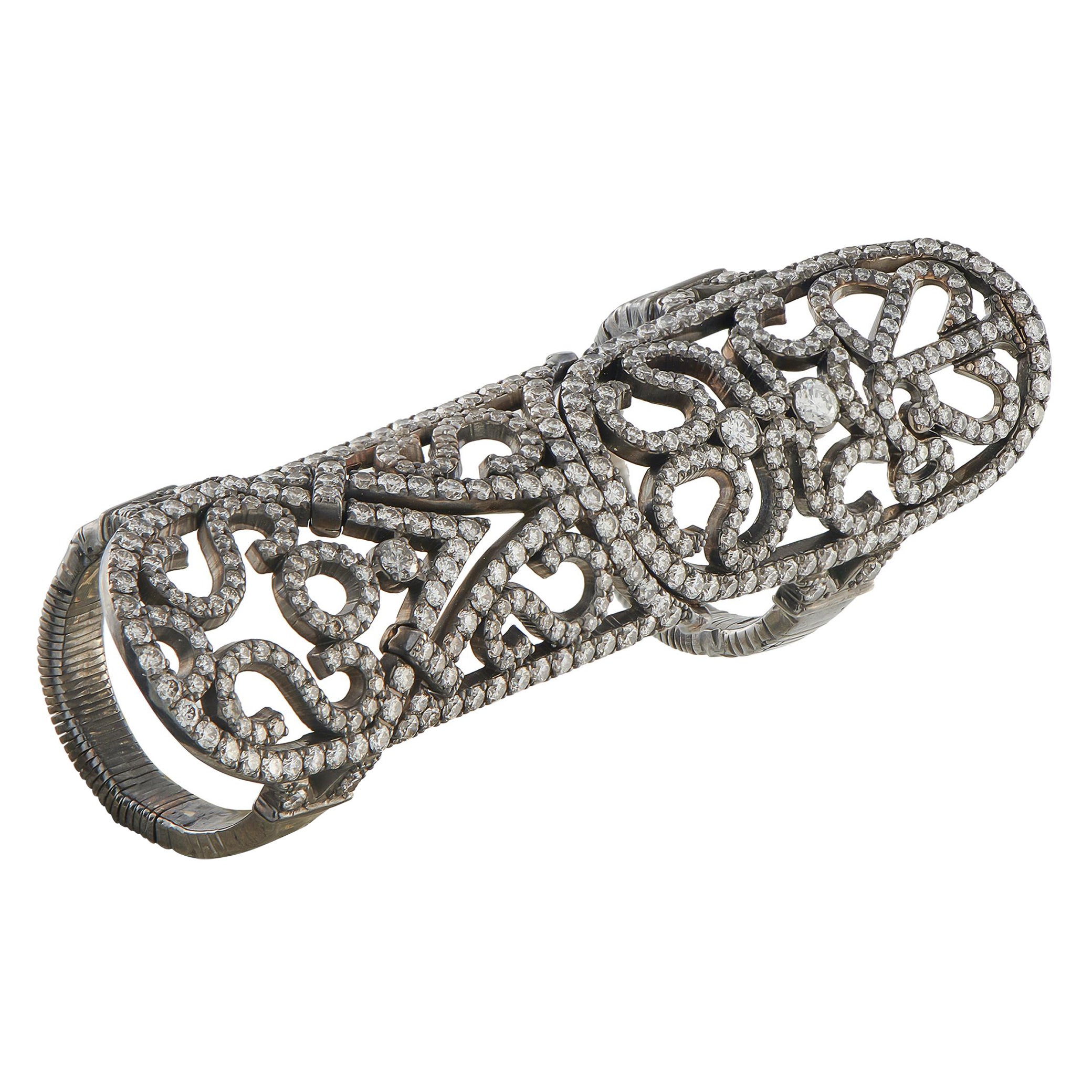 Jacob 
Co. 18K Weißgold 4,05ct Diamond Shield Ring JC33-122225 im Angebot