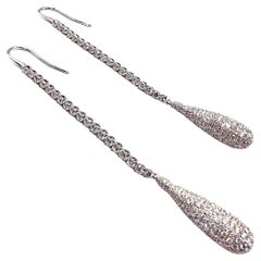 Jacob & Co. 18k White Gold Diamond Teardrop Earrings
