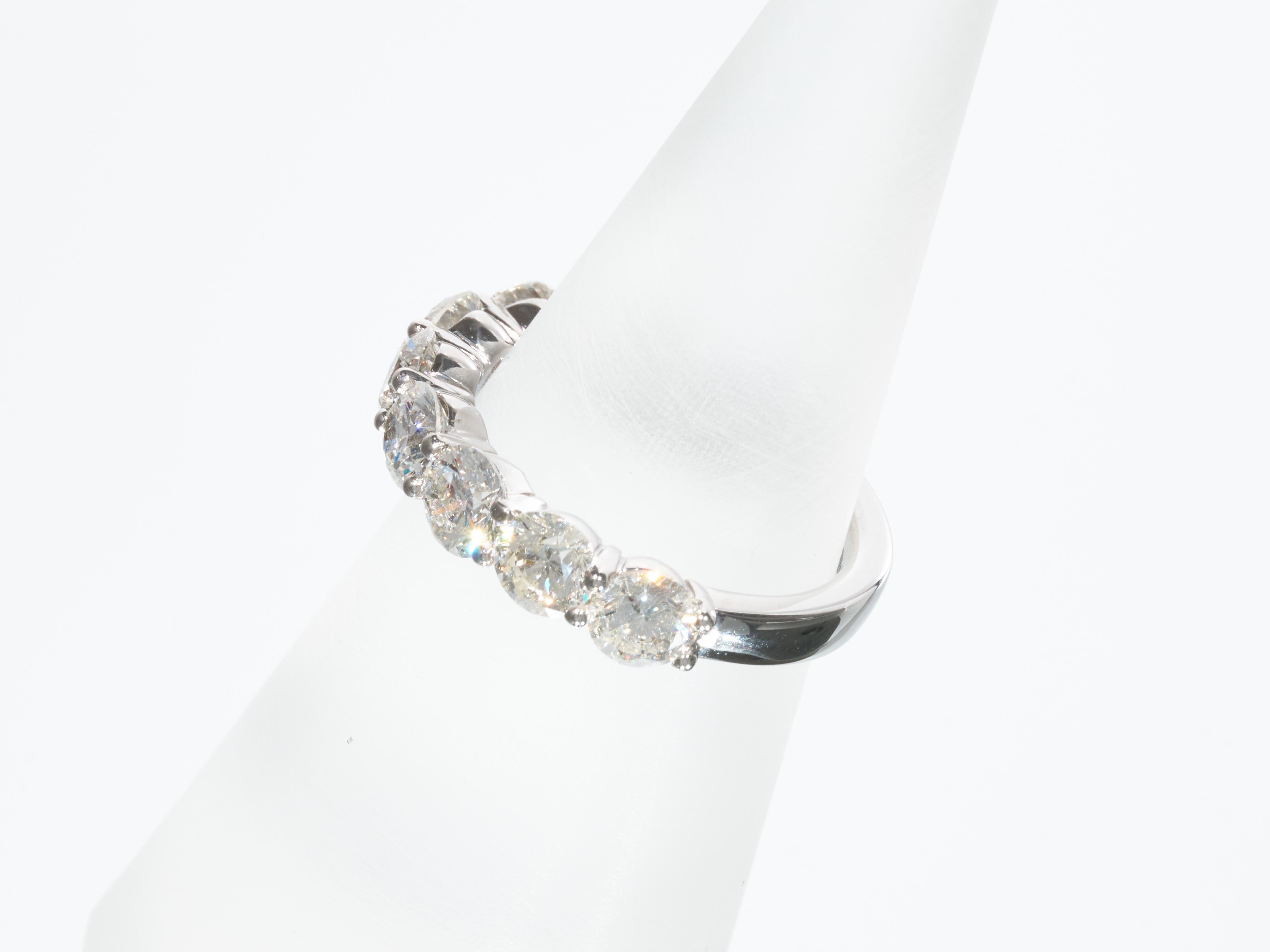 Jacob & Co 3.15CT Diamond Eternity Ring White Gold 9 Round Brilliant Diamonds For Sale 1