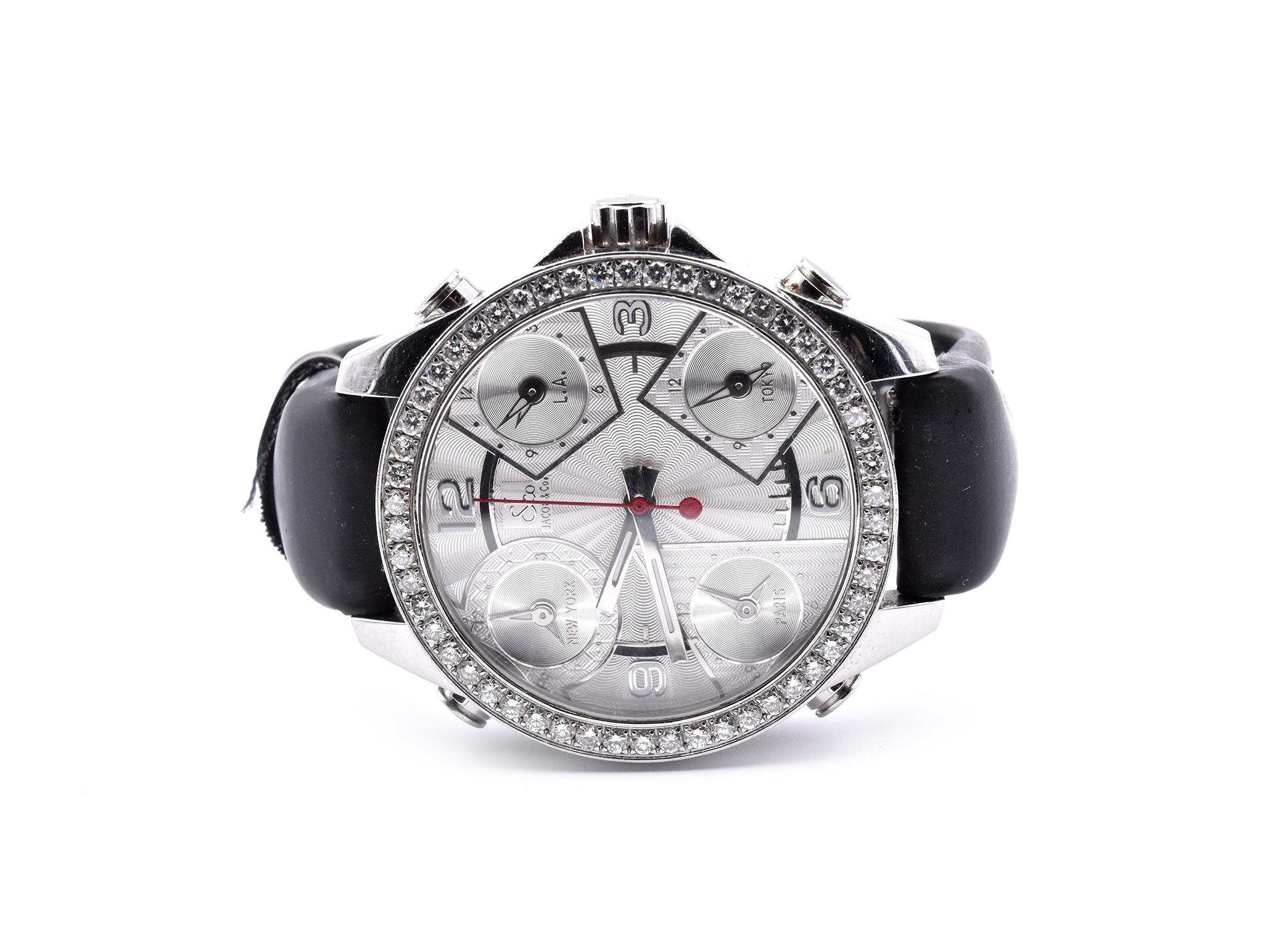 jacob & co 5 time zone diamond watch