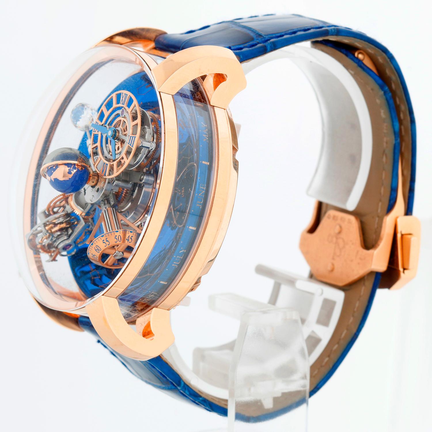 Jacob & Co. Astronomia Sky Roségold Weißer Mond Herrenuhr AT110.40.AA.WD.A II im Zustand „Hervorragend“ in Dallas, TX