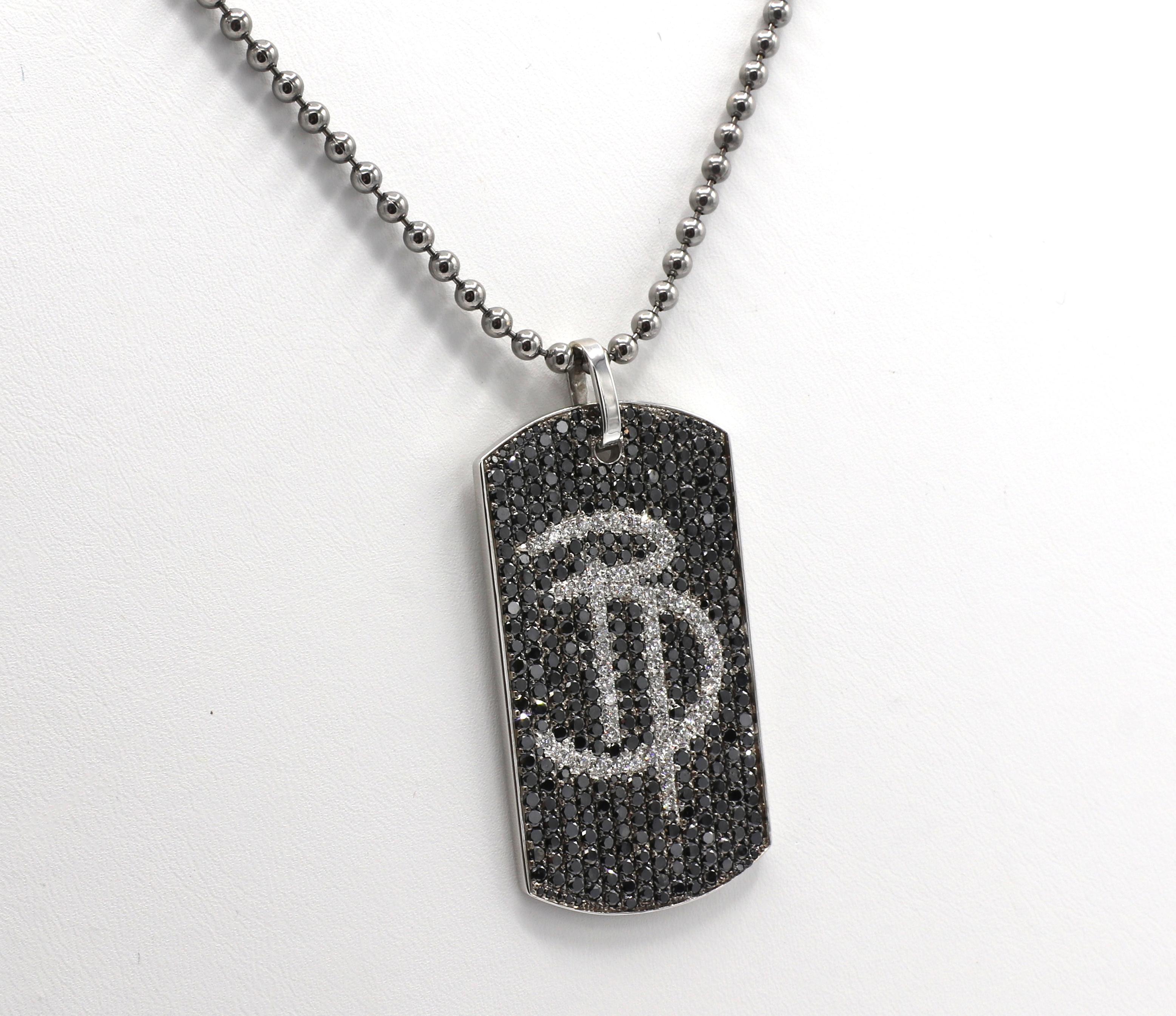 Jacob & Co. Schwarzgold Diamant Hundemarke 