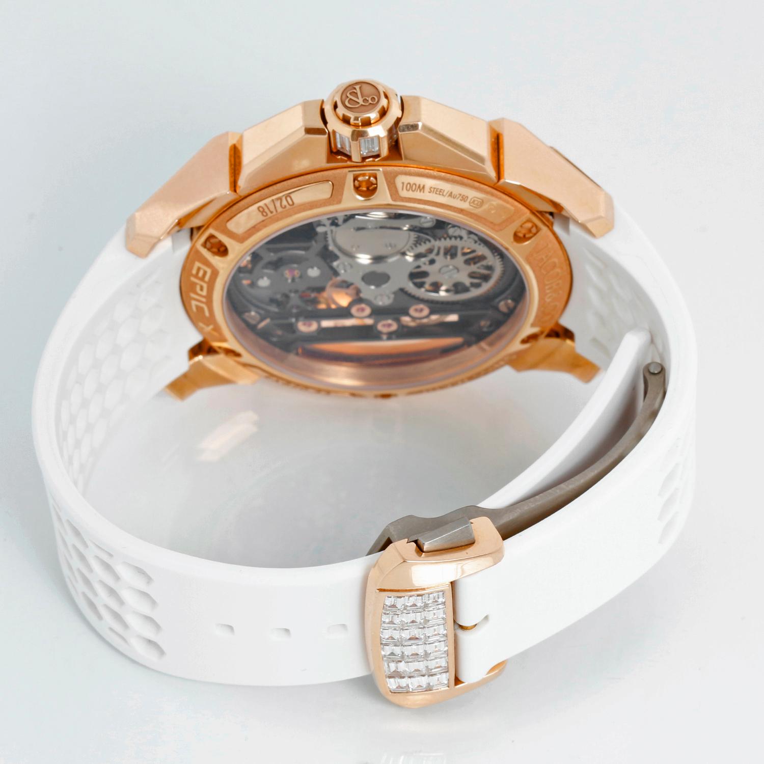 Jacob & Co. Epic X 2022 Baguette Mens Watch EX820.43.AB.AB.A In Excellent Condition For Sale In Dallas, TX