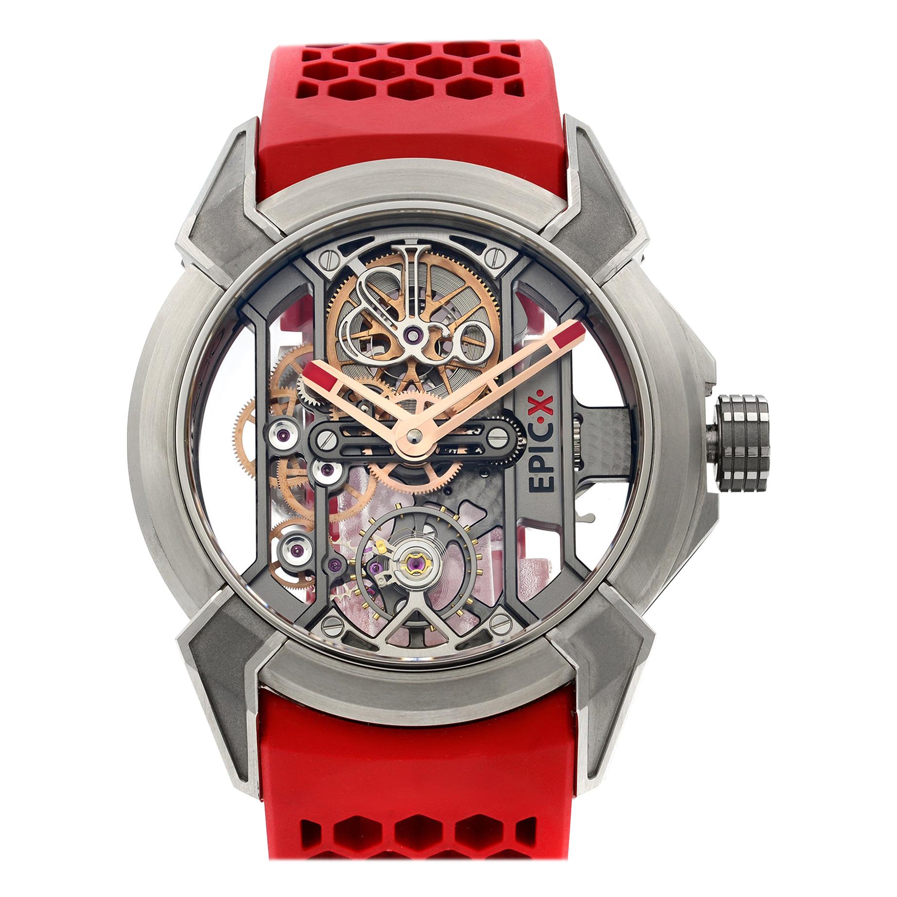 Jacob & Co. Epic X Red Titanium Hand-Wind Men's Watch EX100.20.NS.OX.A