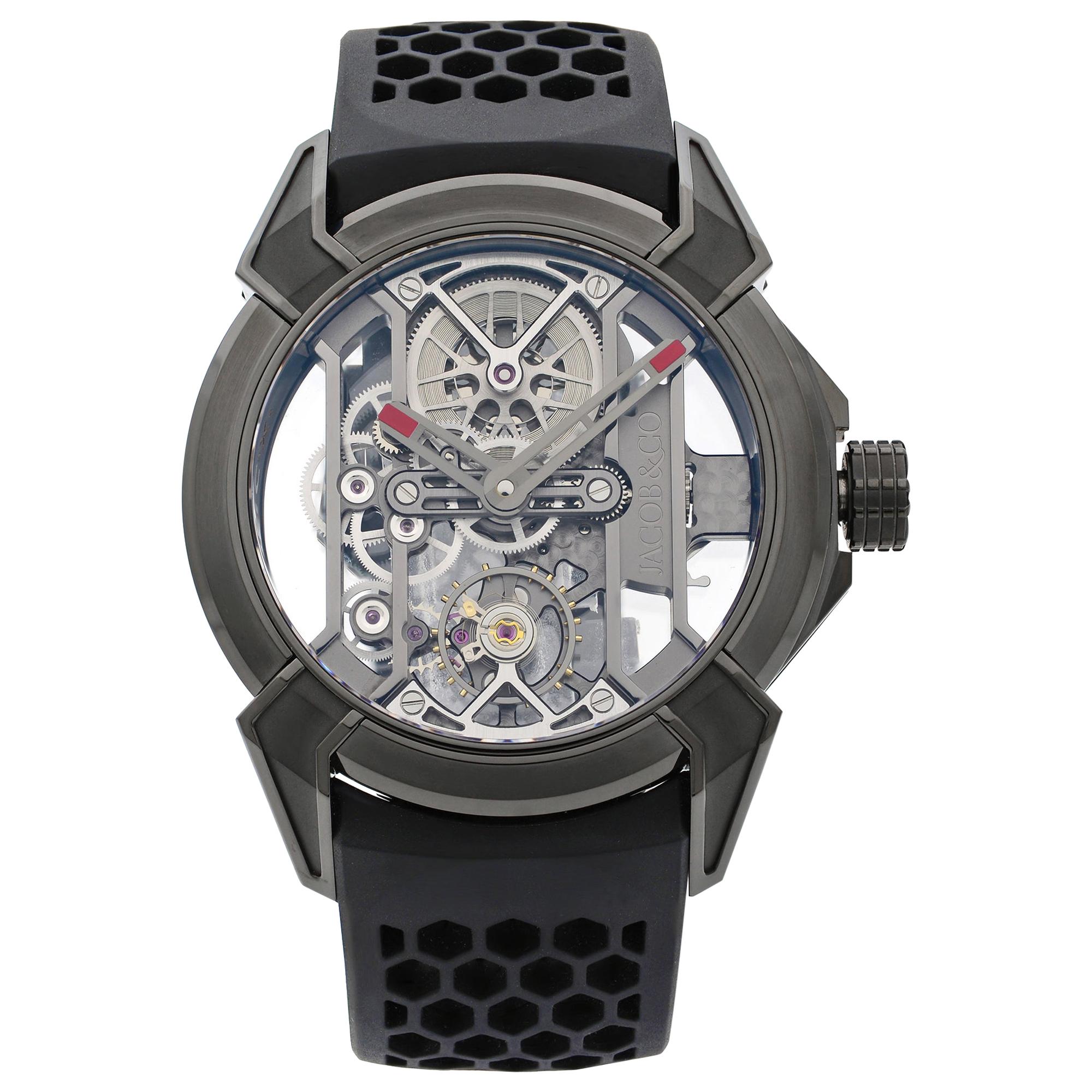 Jacob & Co. Epic X Skeleton Titanium Hand-Wind Men's Watch EX100.21.PS.BW.A