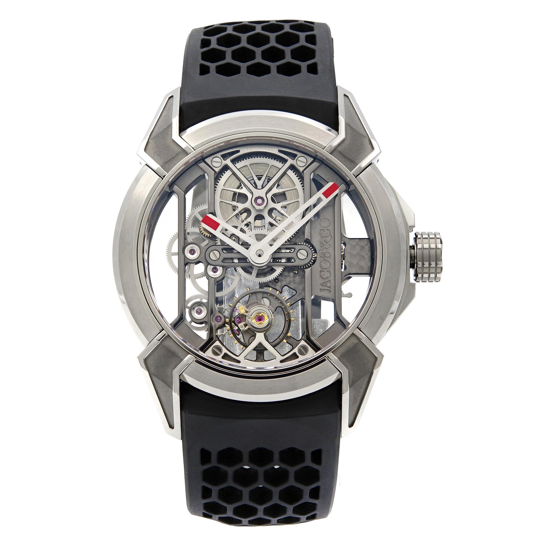 Jacob & Co. EPIC X Titanium Skeleton Hand-Wind Men's Watch EX100.20.PS.BW.A