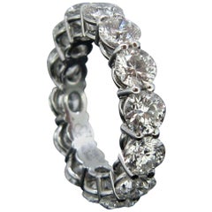 Jacob & Co Eternity Brilliant Cut 4.5 Carat Diamonds Ring, Platinum