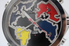 Jacob & Co. Cinque fusi orari – 47 mm – Quadrante con diamanti – Con carica manuale – 2005 circa