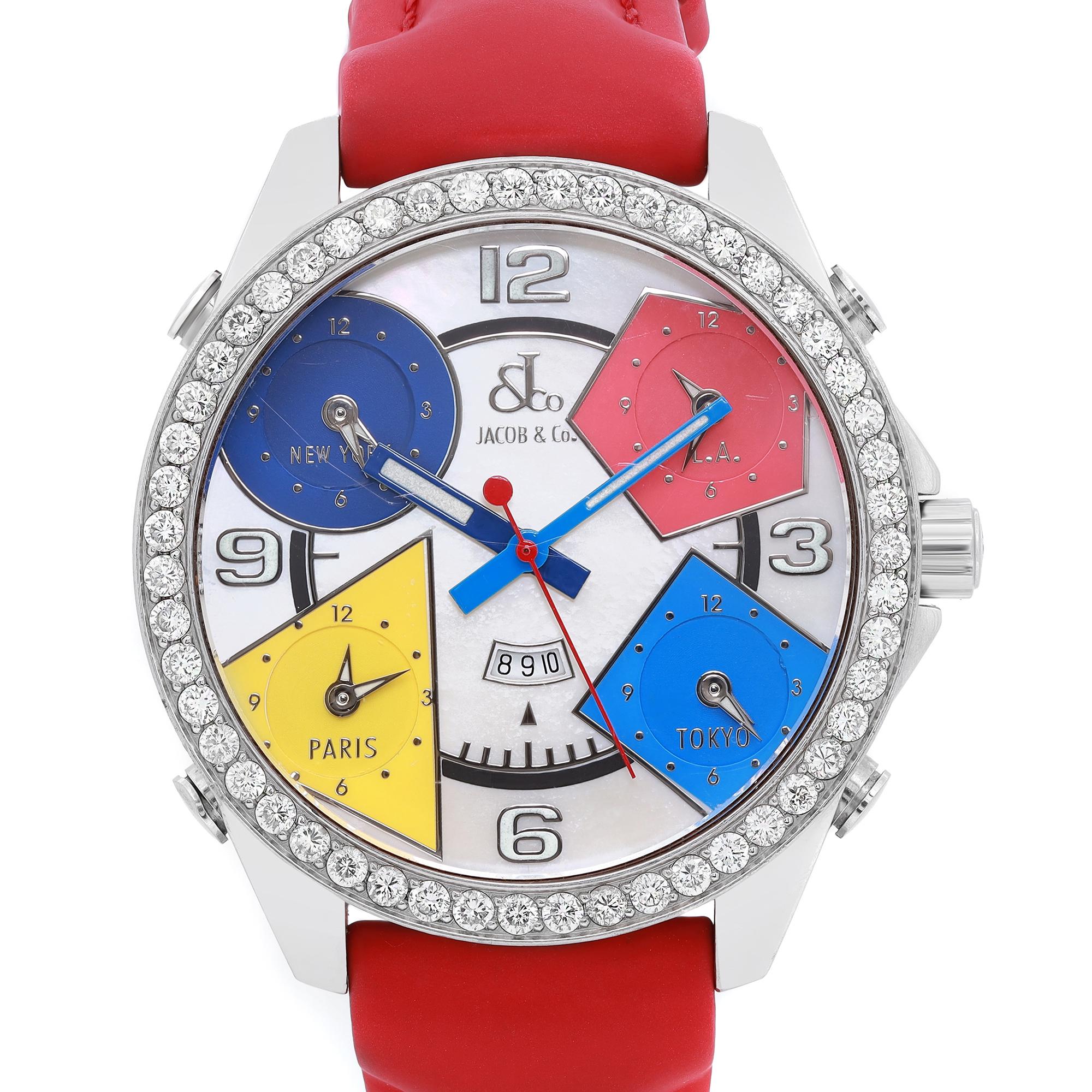 Kleine Schönheitsfehler bei der Handhabung und Verarbeitung. Die Originalverpackung und die Papiere sind nicht enthalten. 

Marke: JACOB & Co.  Typ: Armbanduhr  Abteilung: Männer  Land/Gebiet der Herstellung: Schweiz  Stil: Luxus  Modell: Jacob &