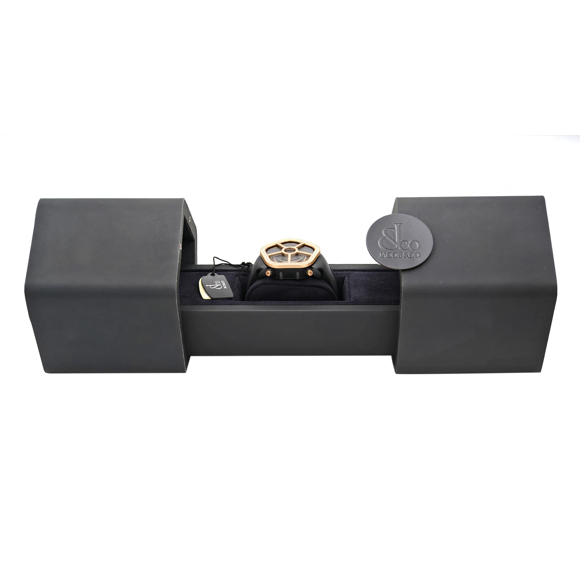 Jacob & Co. Ghost 18kt Rose Gold Diamond Bezel Men's Watch GH100.14.RU.MR.AHA4D 1