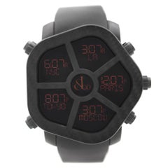 Jacob & Co. Ghost 5 Time Zone Carbon Bezel Black PVD Watch GH100.11.NS.MB.AHA4D