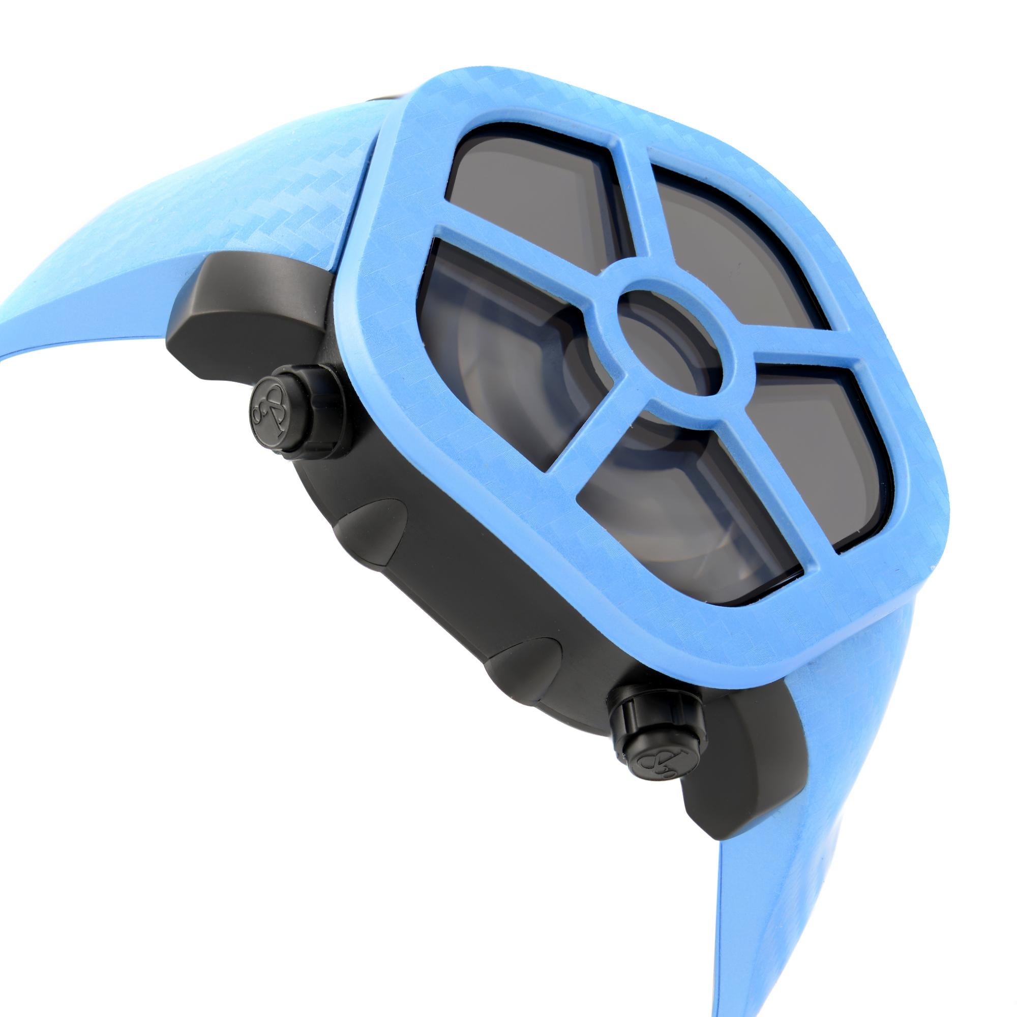 Jacob & Co. Montre Ghost 5 Time Zone bleue avec lunette en carbone pour hommes GH100.11.NS.MC.ANL4D Neuf - En vente à New York, NY