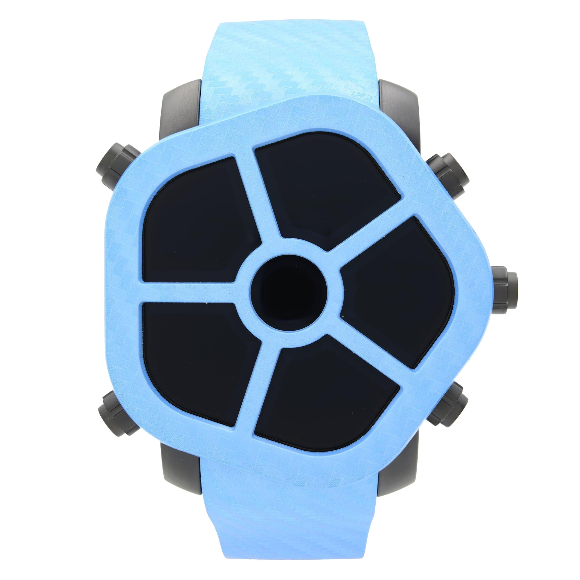 Jacob & Co. Montre Ghost 5 Time Zone bleue avec lunette en carbone pour hommes GH100.11.NS.MC.ANL4D