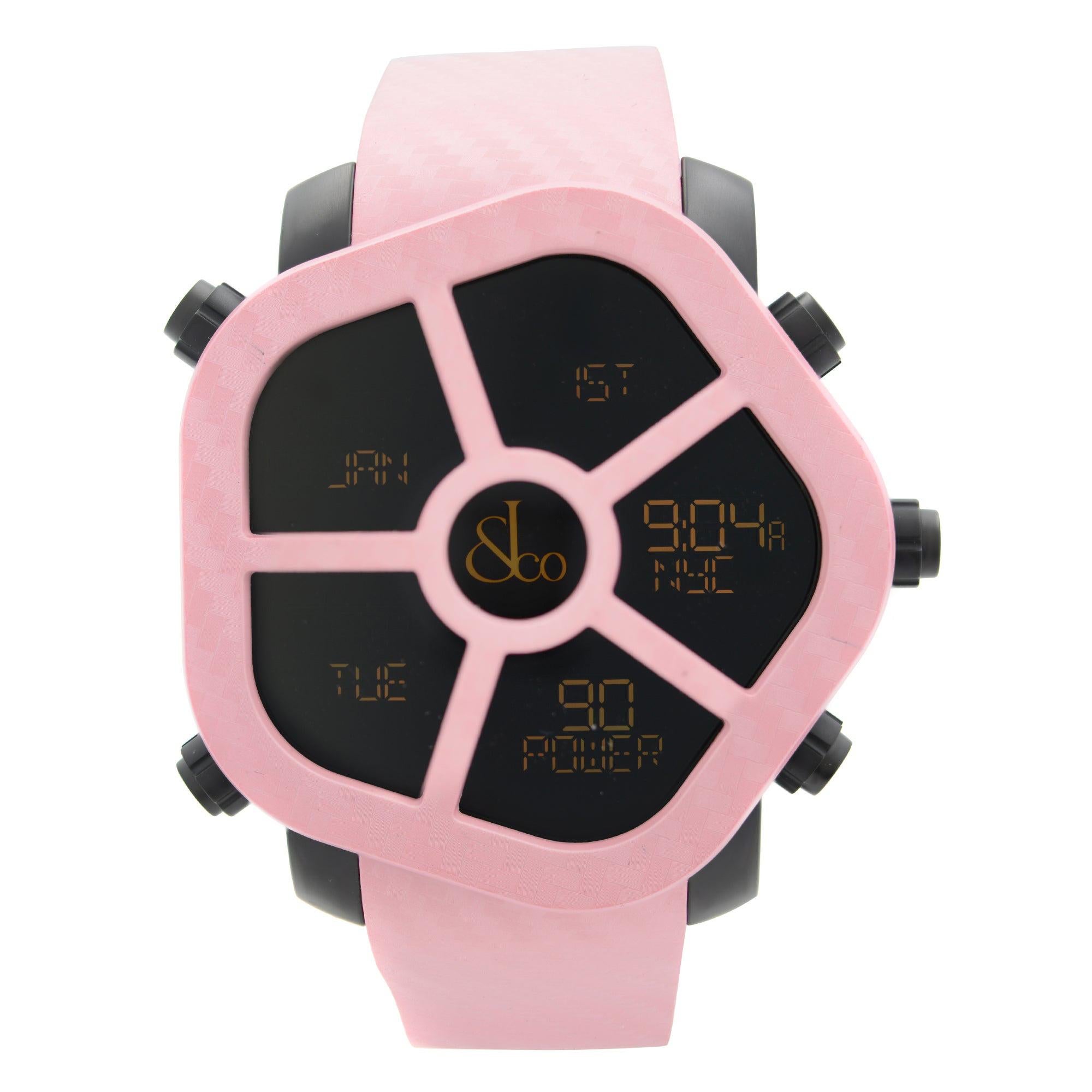 Jacob & Co. Ghost 5 Time Zone Carbon Bezel Pink Mens Watch GH100.11.NS.MC.ANK4D For Sale