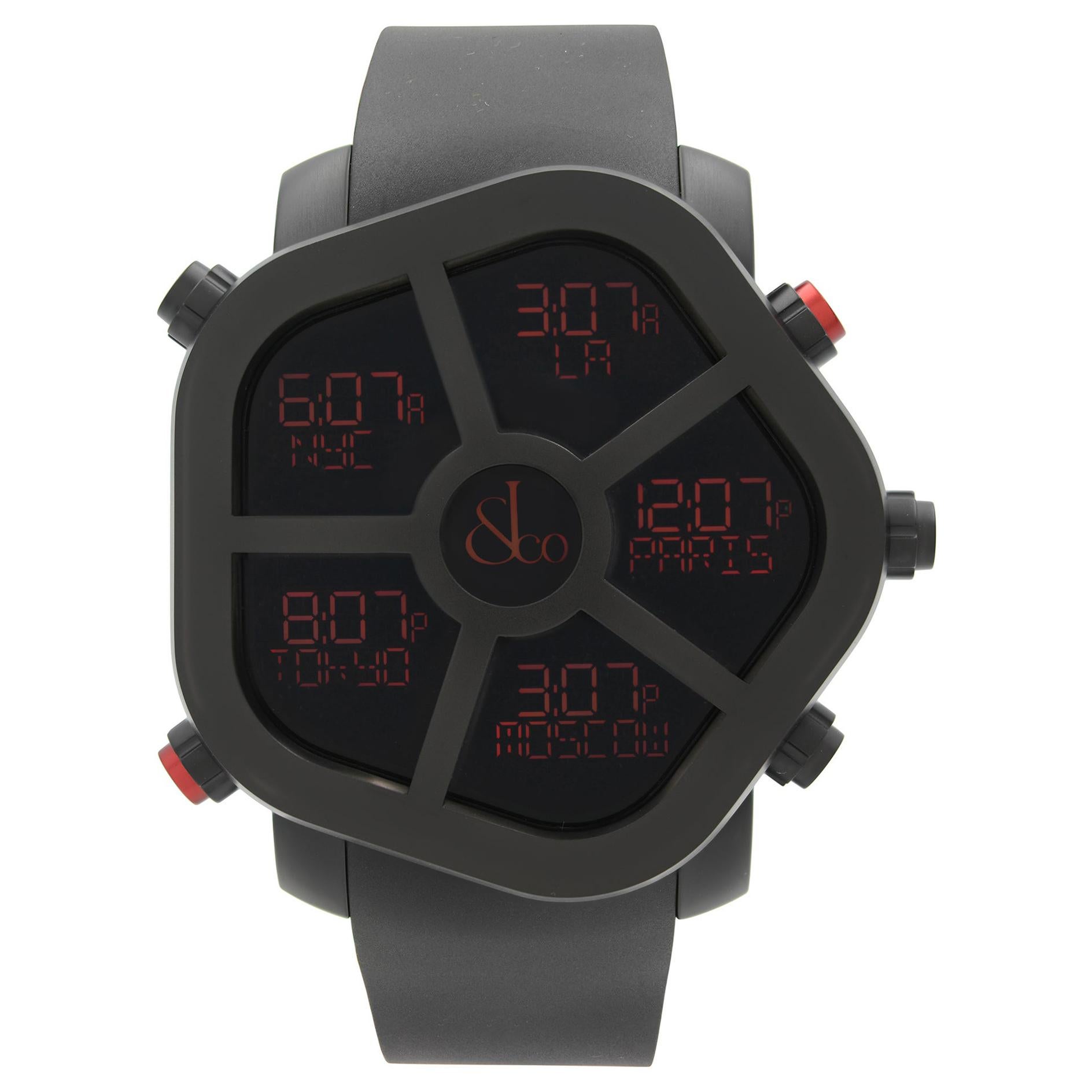 Jacob & Co. Montre à quartz Ghost 5 Time Zone PVD en acier pour hommes GH100.11.NS.PB.AHA4D en vente