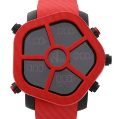 Jacob & Co. Ghost Carbon Bezel Red Quartz Men's Watch GH100.11.NS.PC.ANA4D