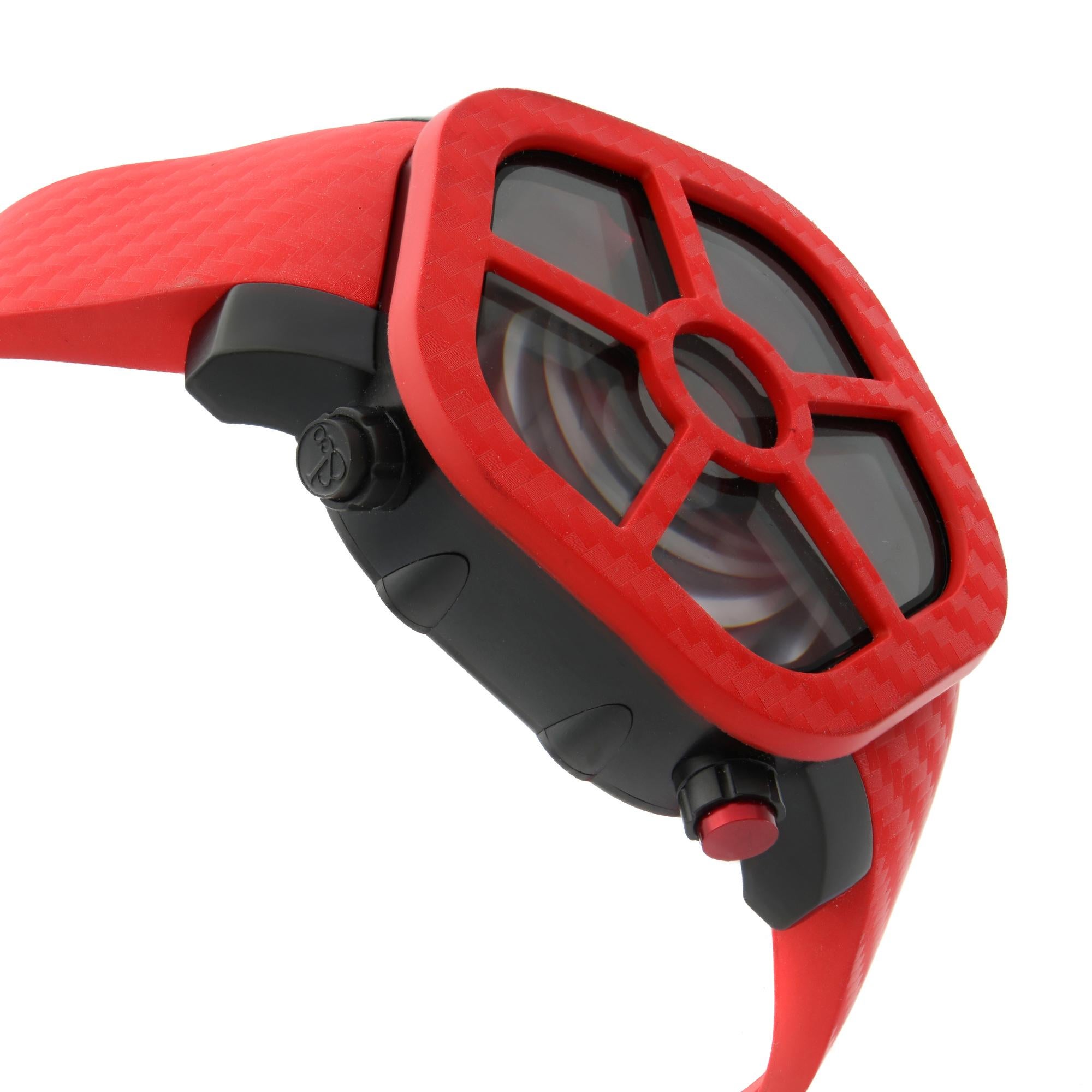 Jacob & Co. Ghost Carbon Bezel Red Quartz Men's Watch GH100.11.NS.PC.ANA4D 1