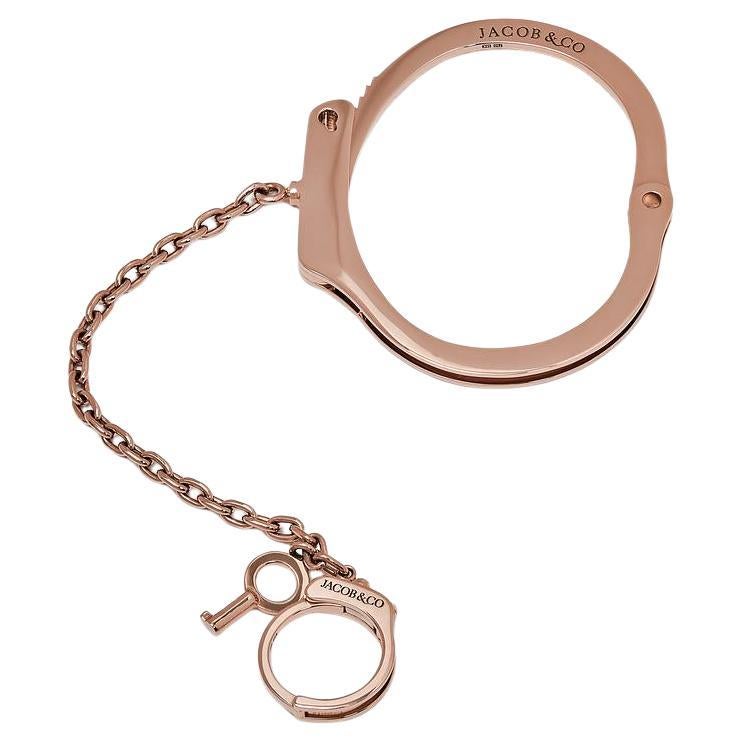 Jacob & Co., bracelet Love Lockdown en or rose, fabriqué à la main en vente