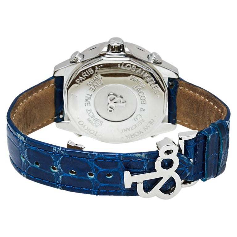 Jacob & Co. Multicolor Dial Diamonds Five Time Zone Women's Wristwatch 40 mm For Sale 1