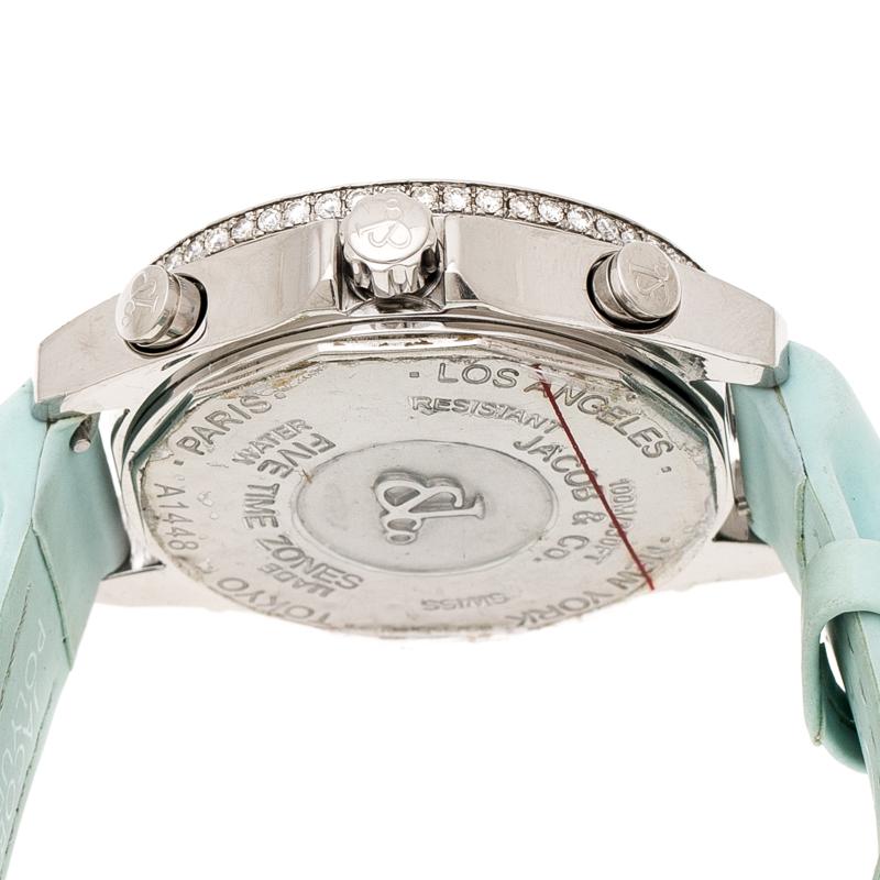 Women's Jacob & Co. Multicolor Mother of Pearl Stainless Steel Diamond Wristwatch 40 mm