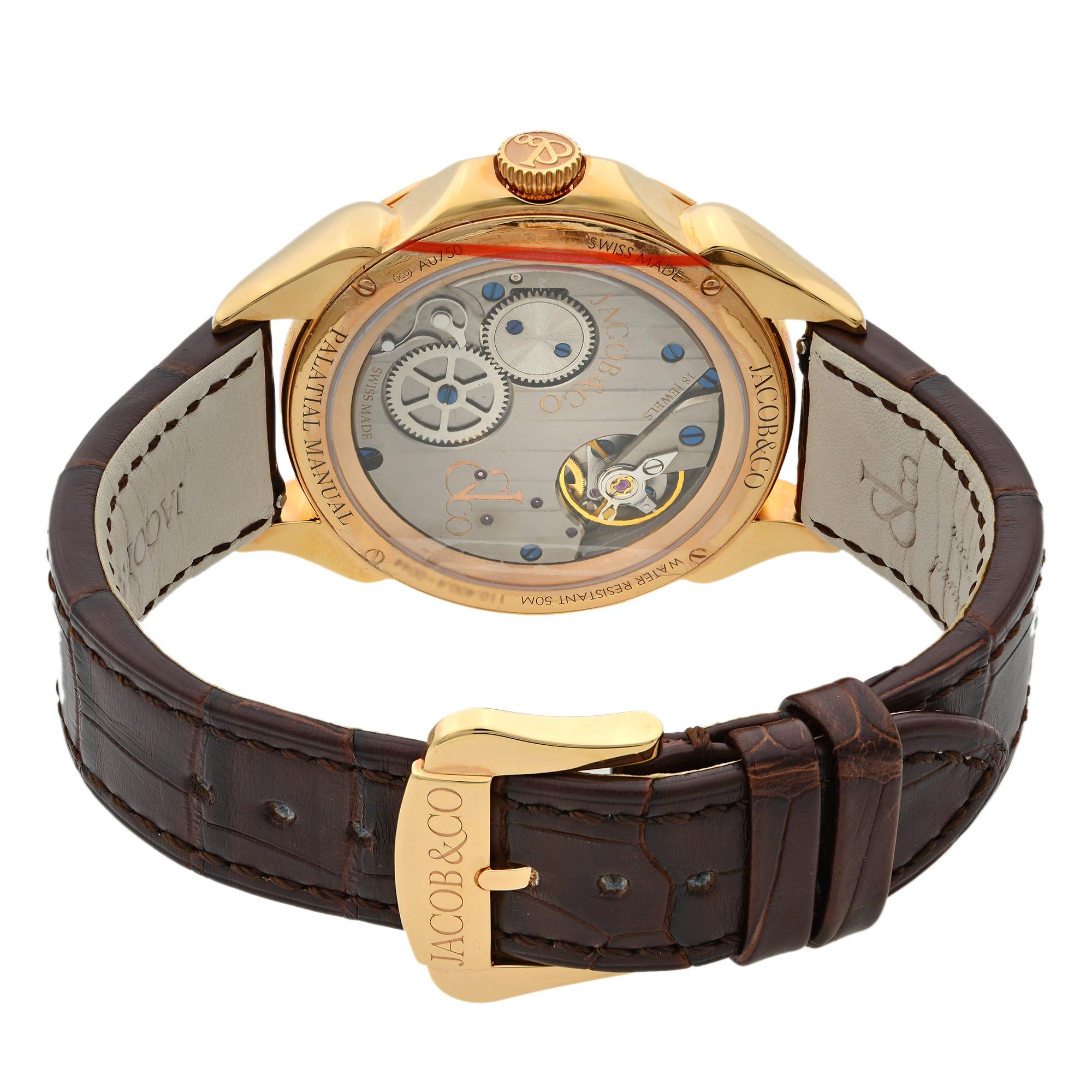 Jacob & Co. Palatial Classic Rose Gold Hand-Wind Men's Watch PC400.40.NS.NB.A 1