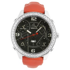 Jacob & Co. Edelstahl 5 Zeitzonen Diamant-Lünette